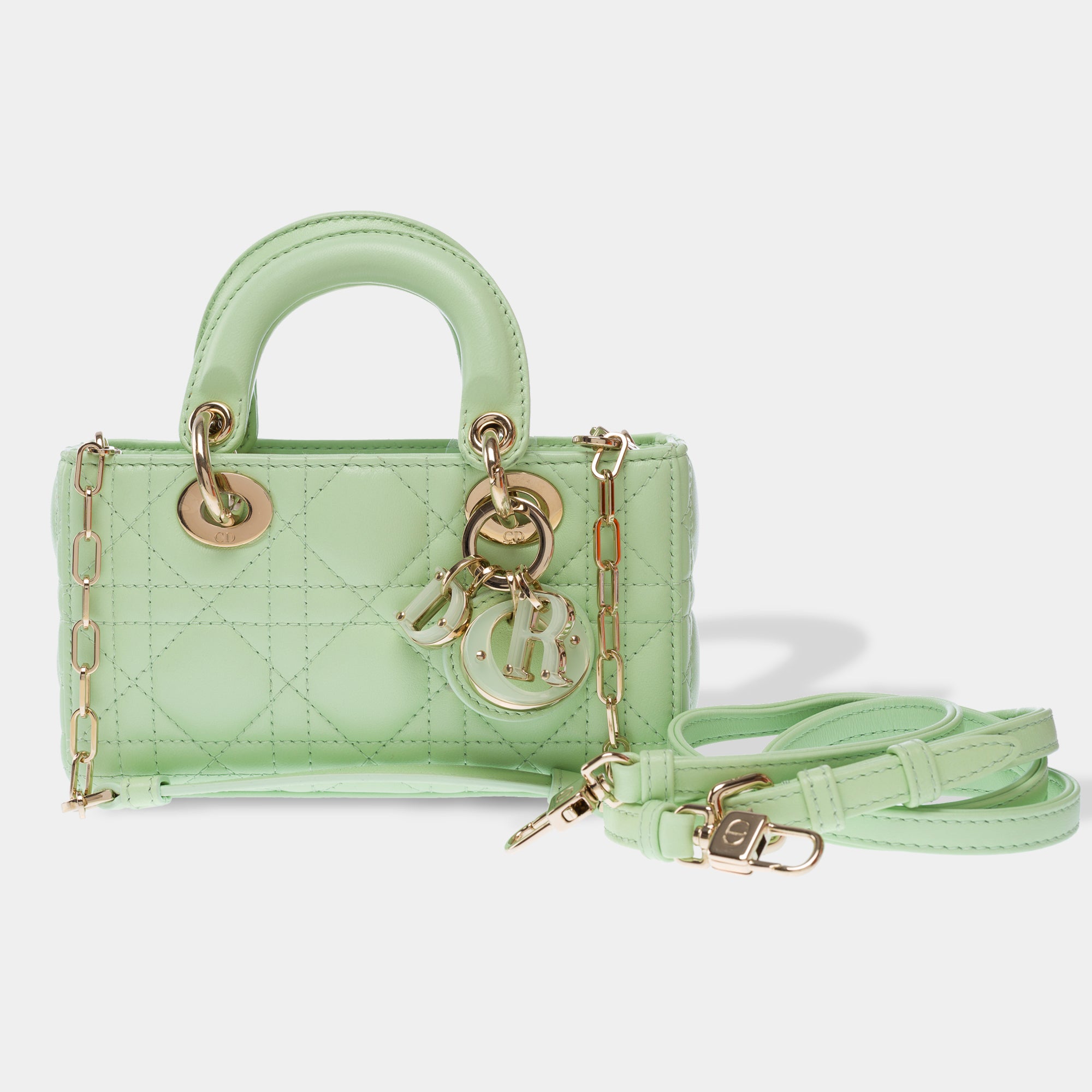 Sac DIOR Lady Dior en Cuir Vert - 103539
