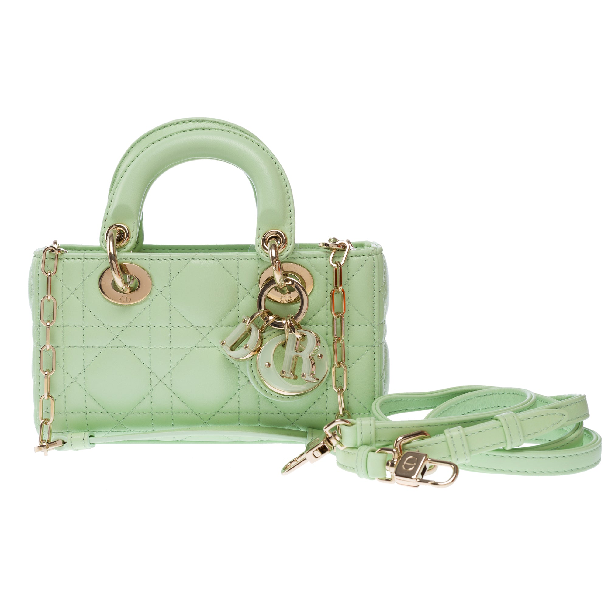 Sac DIOR Lady Dior en Cuir Vert - 103539