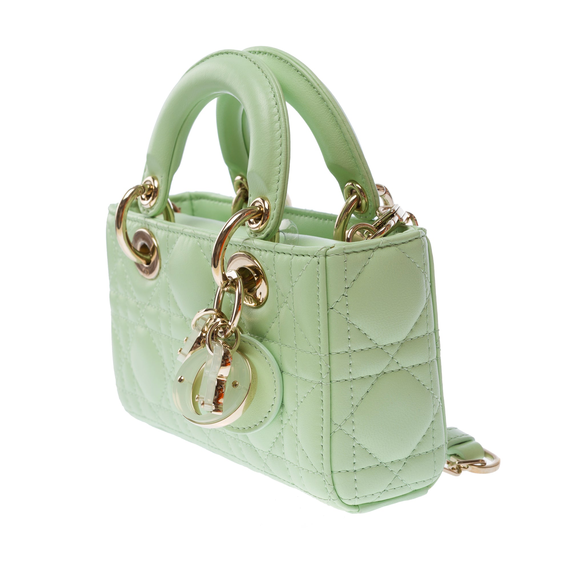 Sac DIOR Lady Dior en Cuir Vert - 103539