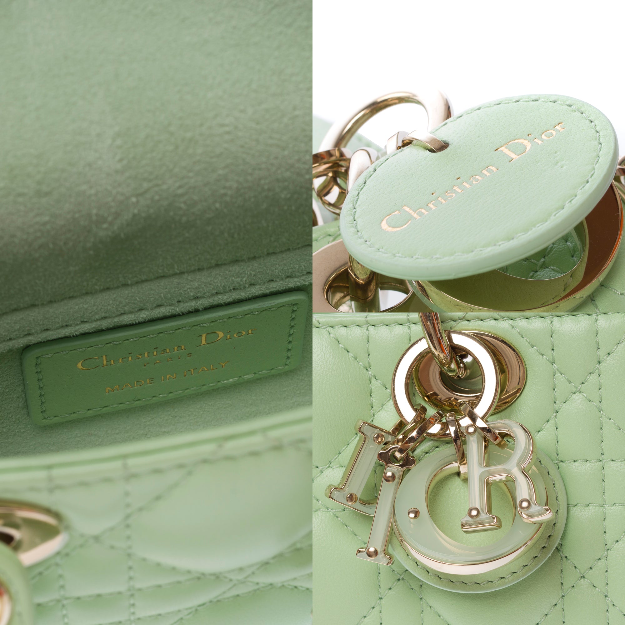 Sac DIOR Lady Dior en Cuir Vert - 103539
