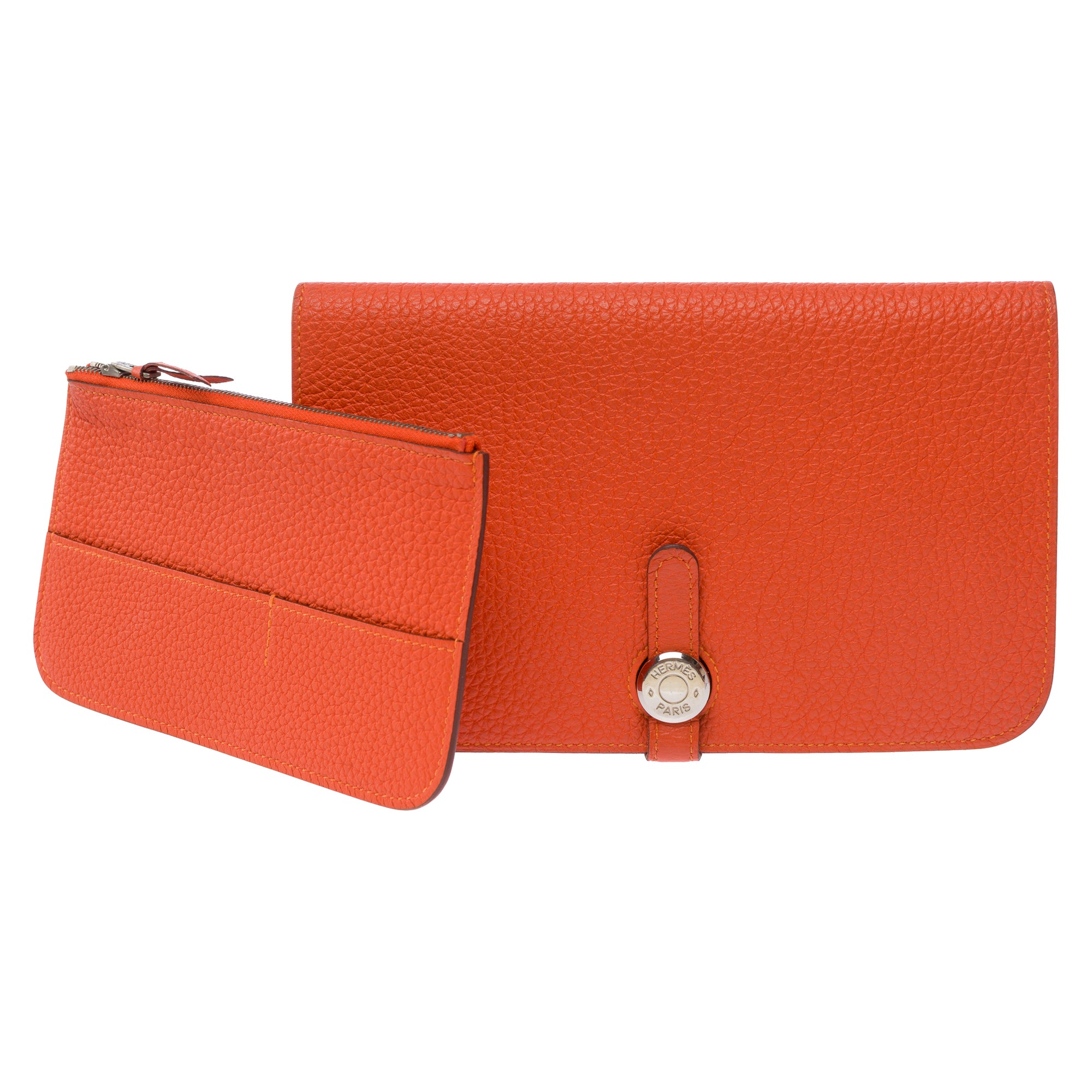 Accessoire HERMES Dogon en Cuir Orange - 103546