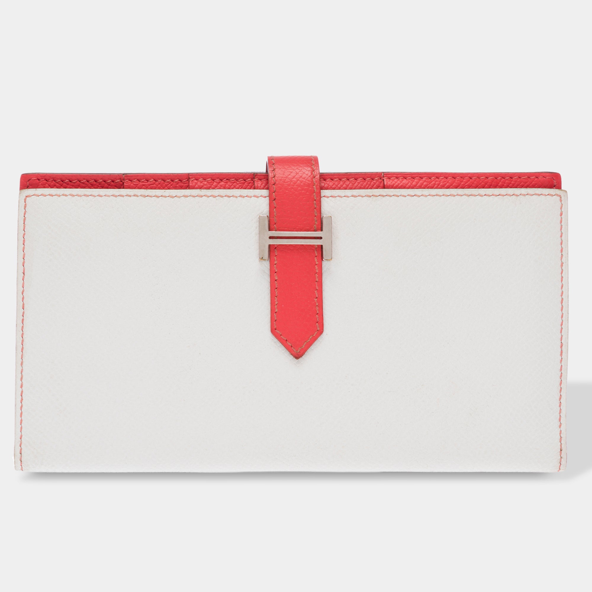 Accessoire HERMES Bearn en Cuir Blanc - 103545