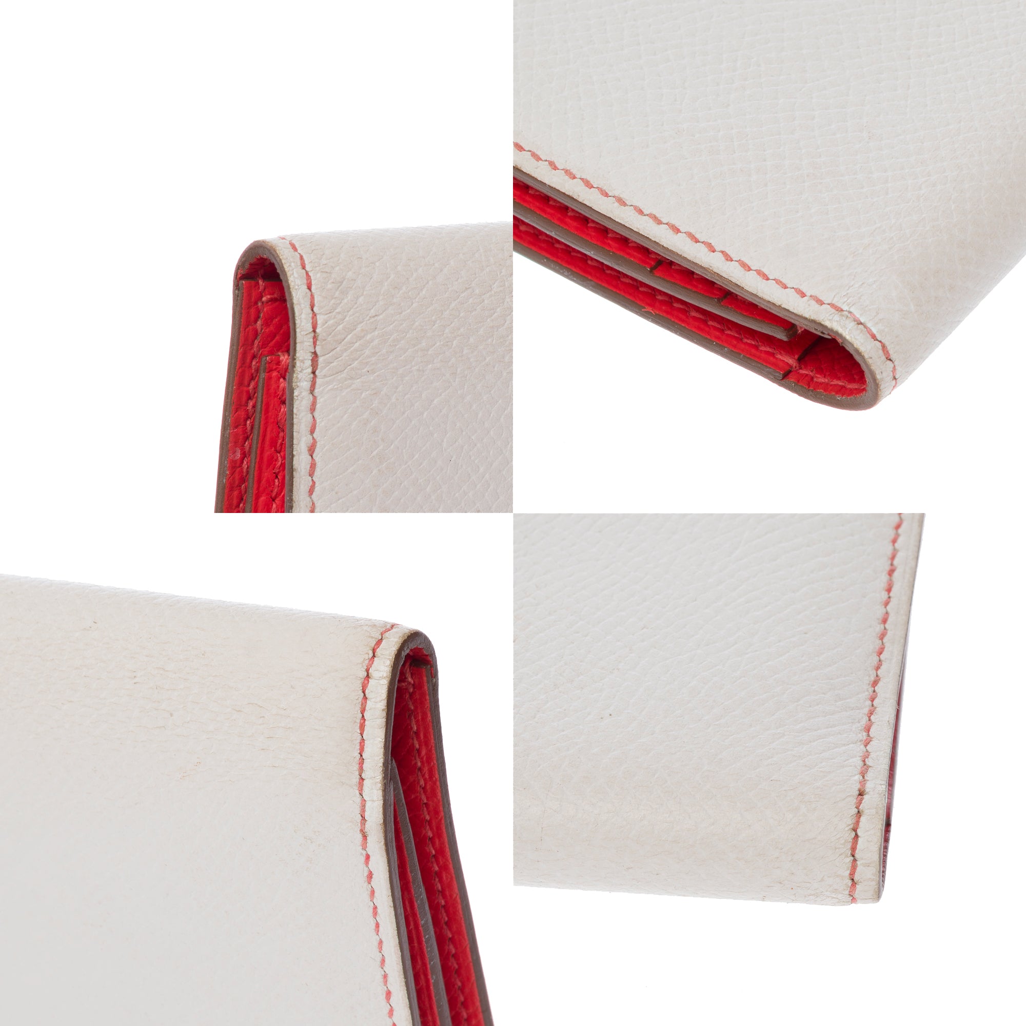Accessoire HERMES Bearn en Cuir Blanc - 103545