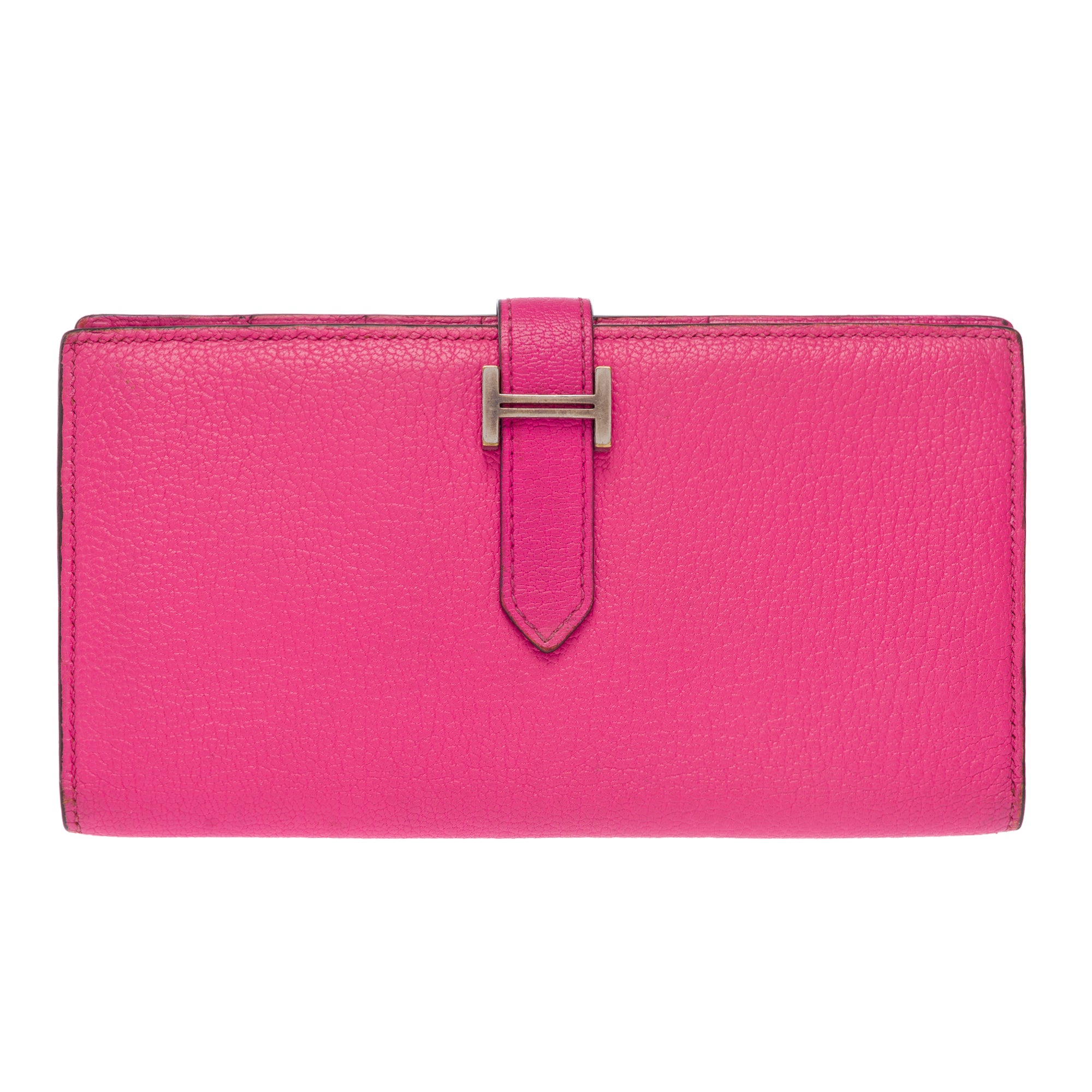Accessoire HERMES Bearn en Cuir Rose - 103547
