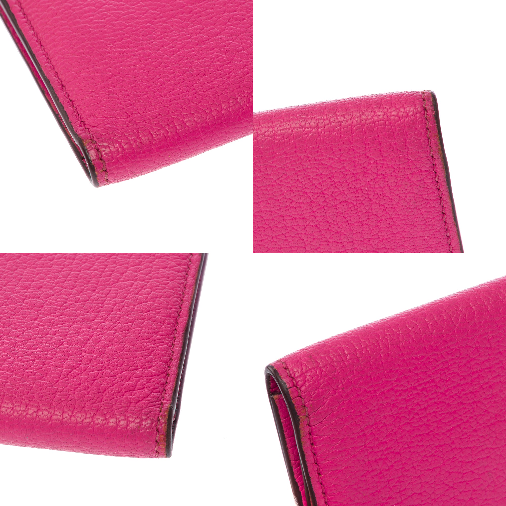 Accessoire HERMES Bearn en Cuir Rose - 103547