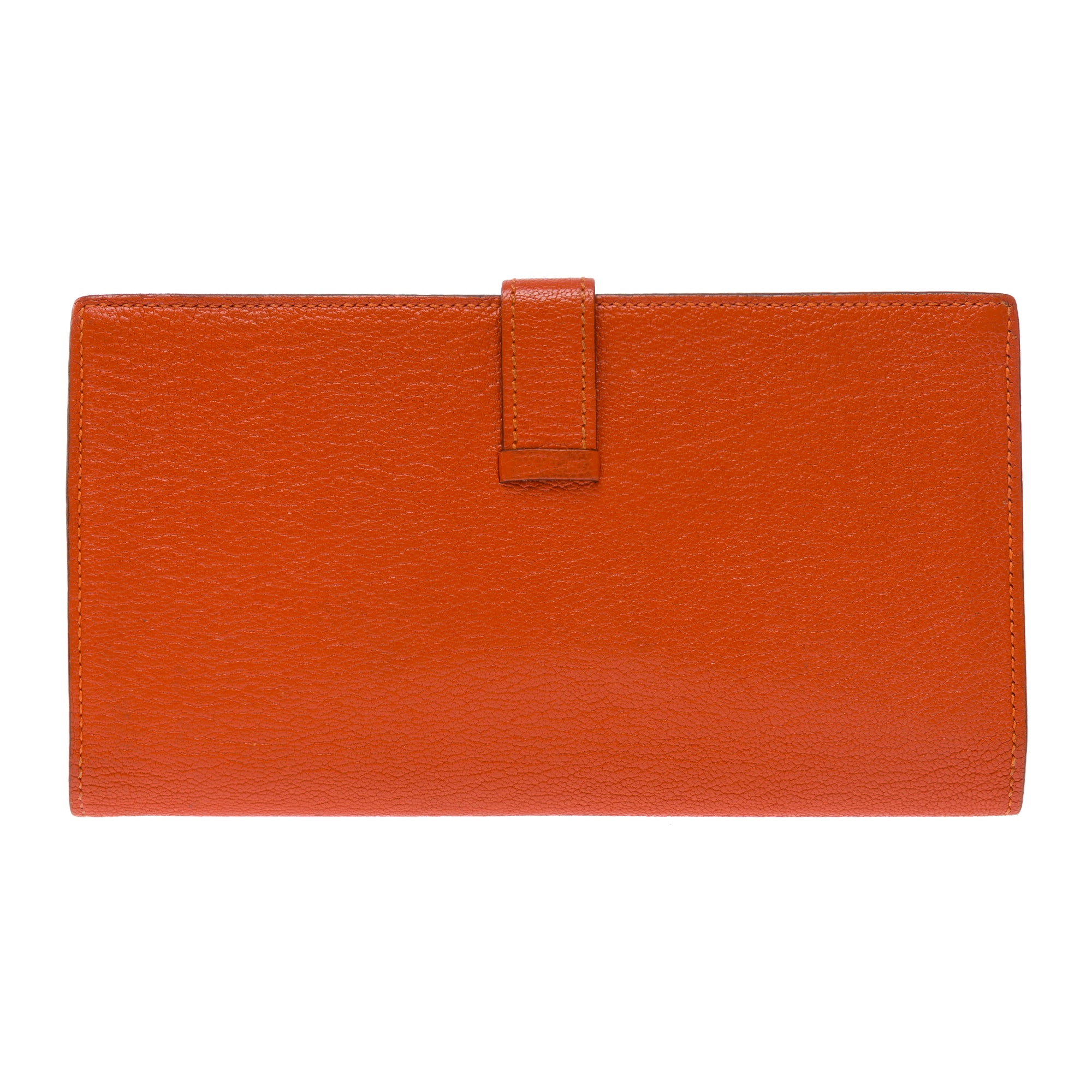 Accessoire HERMES Bearn en Cuir Orange - 103548