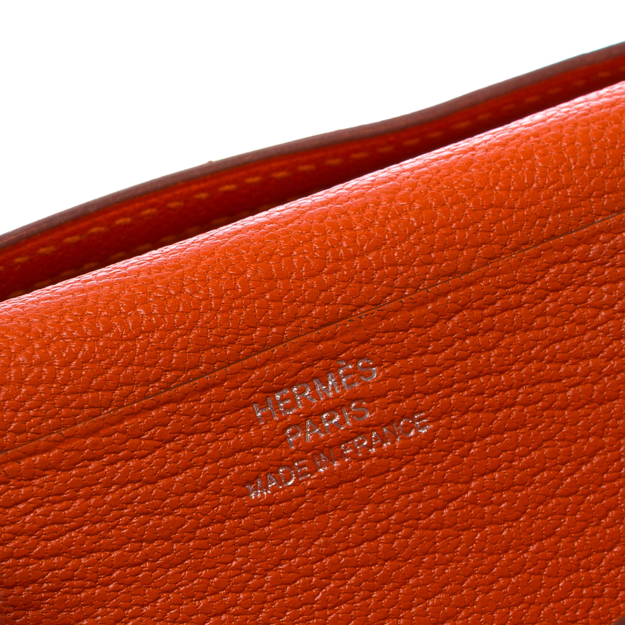 Accessoire HERMES Bearn en Cuir Orange - 103548