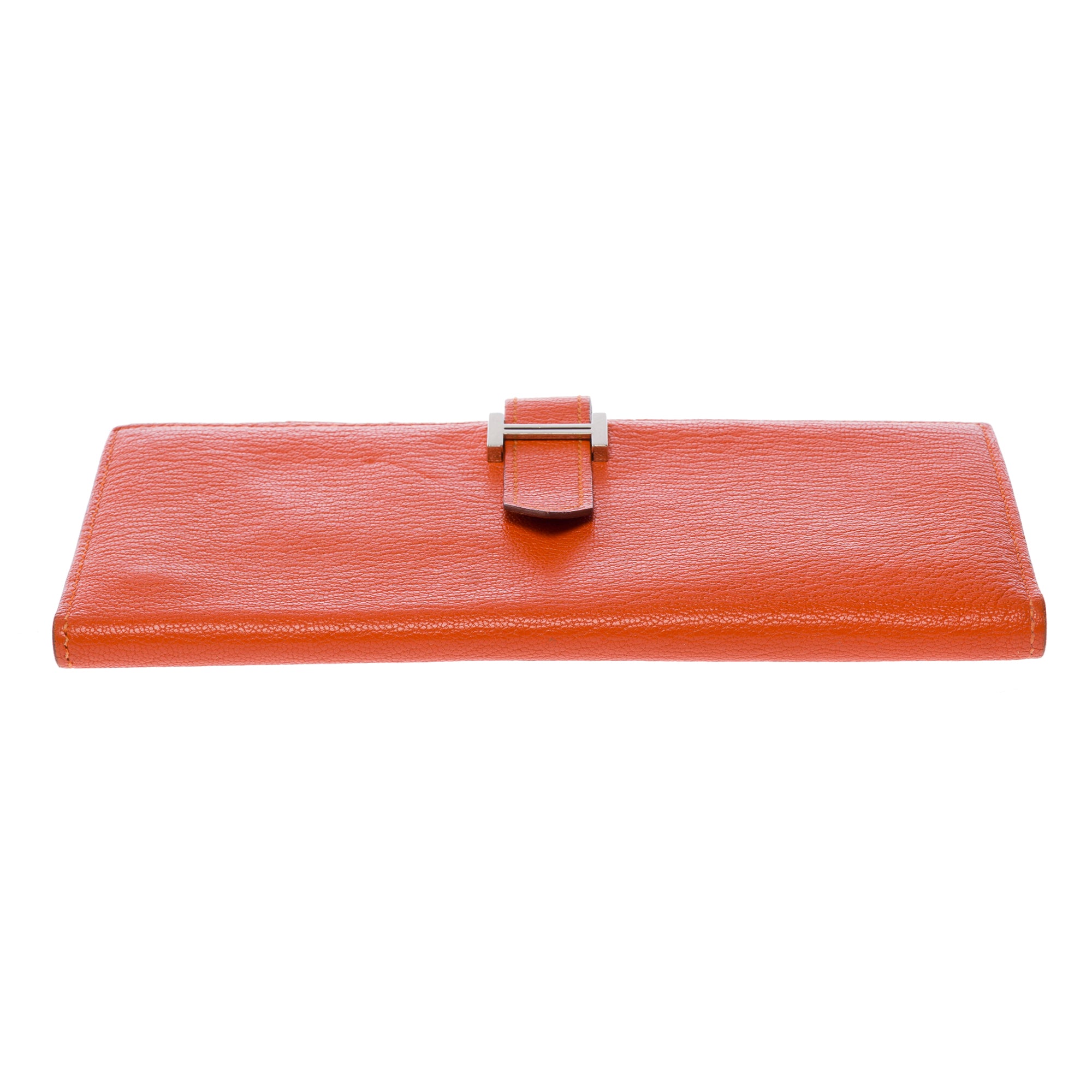 Accessoire HERMES Bearn en Cuir Orange - 103548