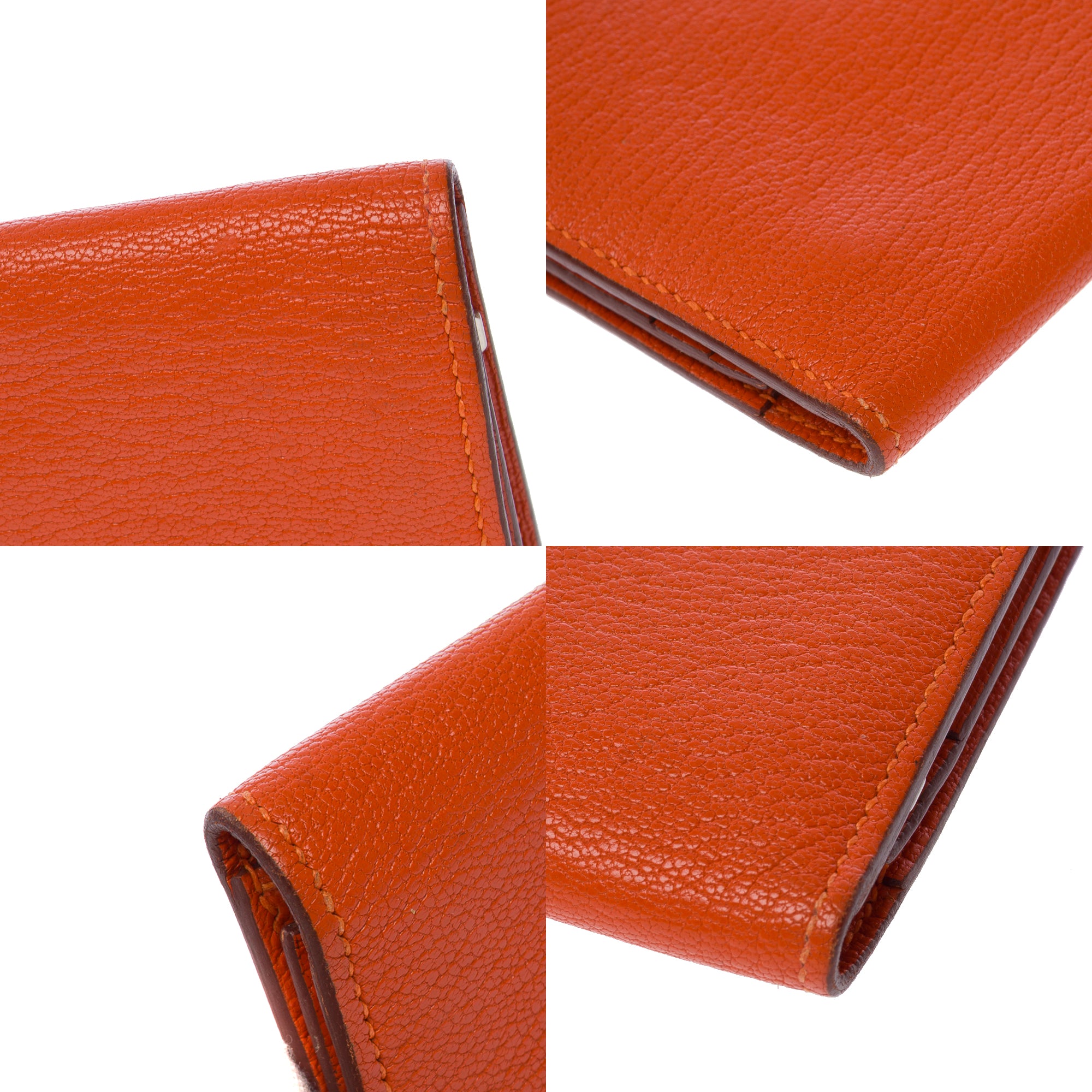 Accessoire HERMES Bearn en Cuir Orange - 103548