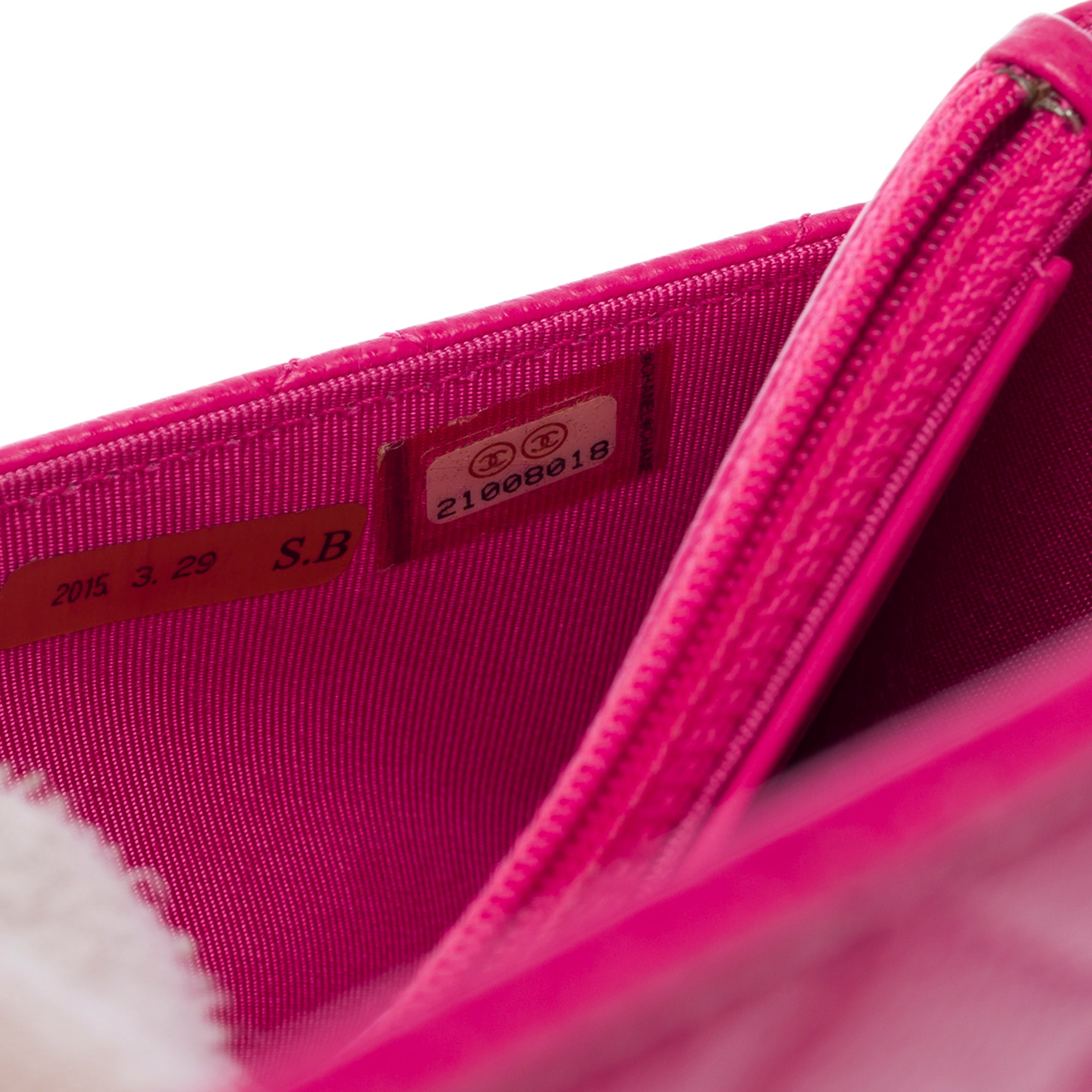 Sac CHANEL Wallet on Chain en Cuir Rose - 103562
