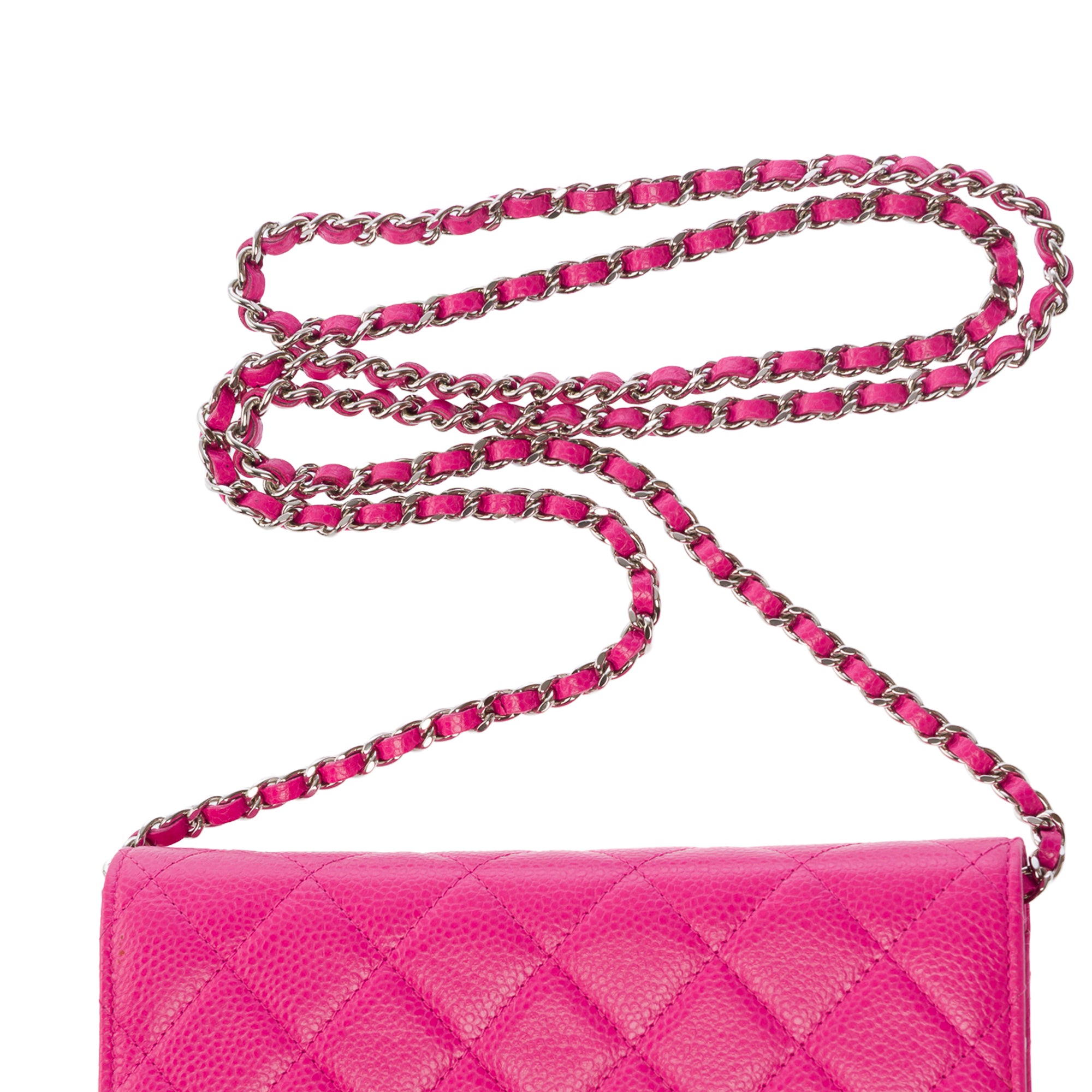 Sac CHANEL Wallet on Chain en Cuir Rose - 103562
