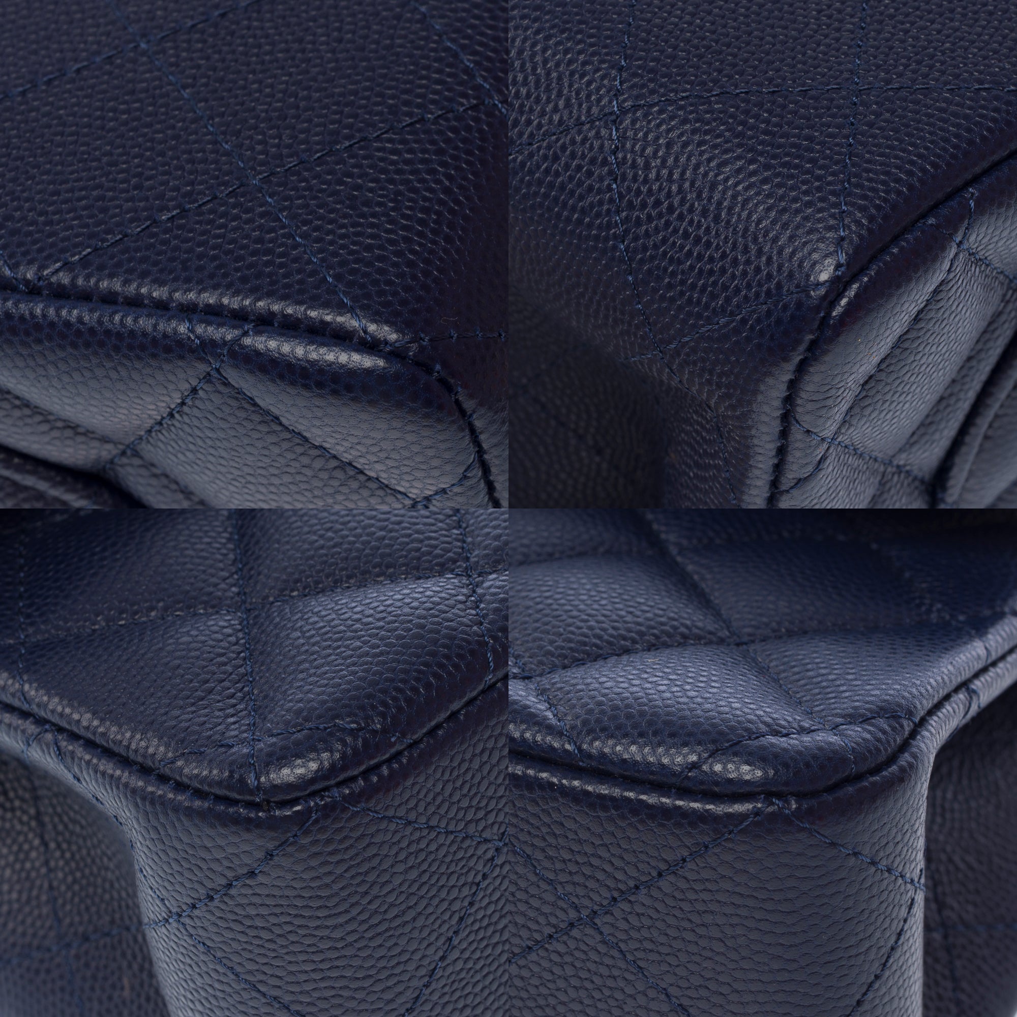 Sac CHANEL Timeless/Classique en Cuir Bleu Marine - 103554