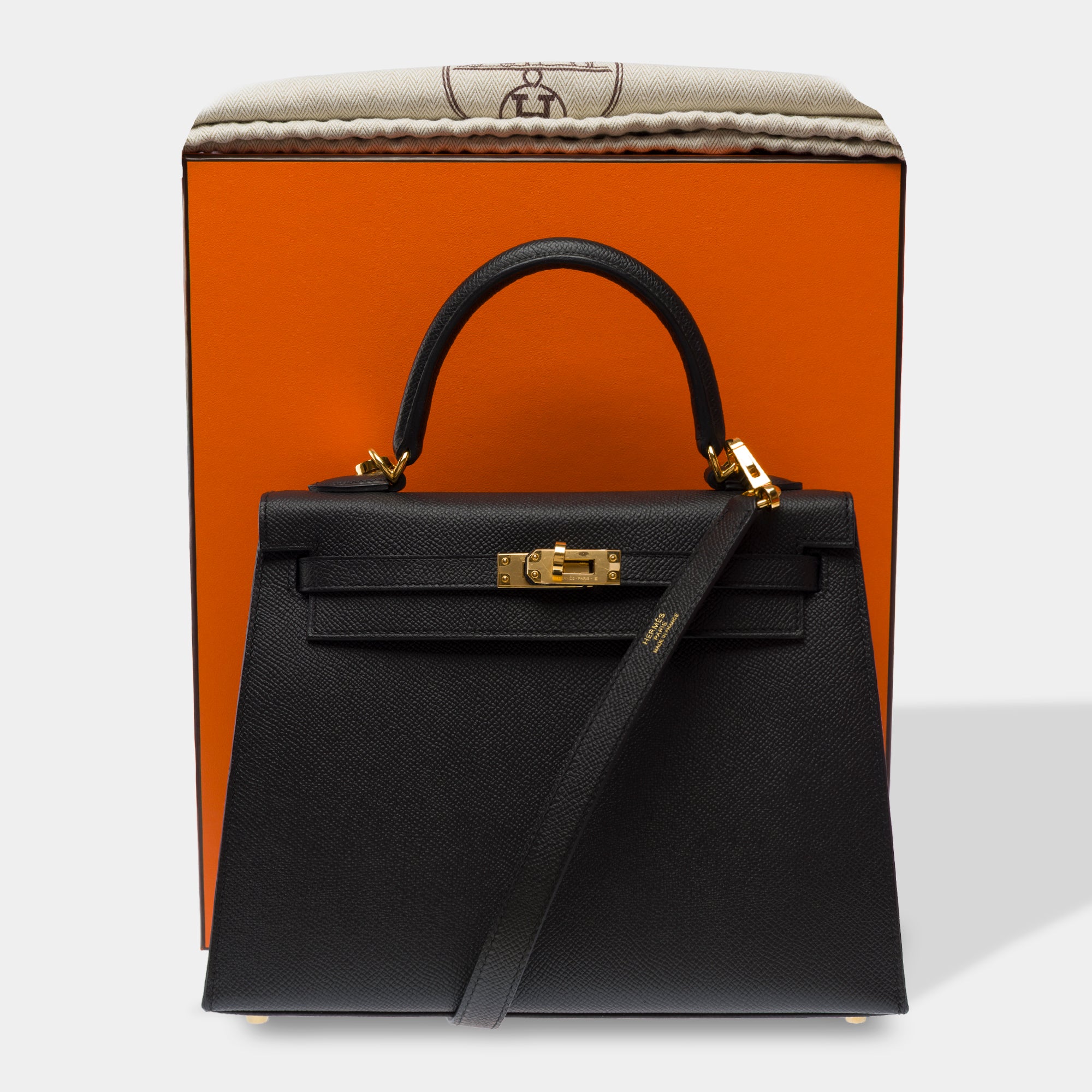 Sac HERMES Kelly 25 en Cuir Noir - 103580