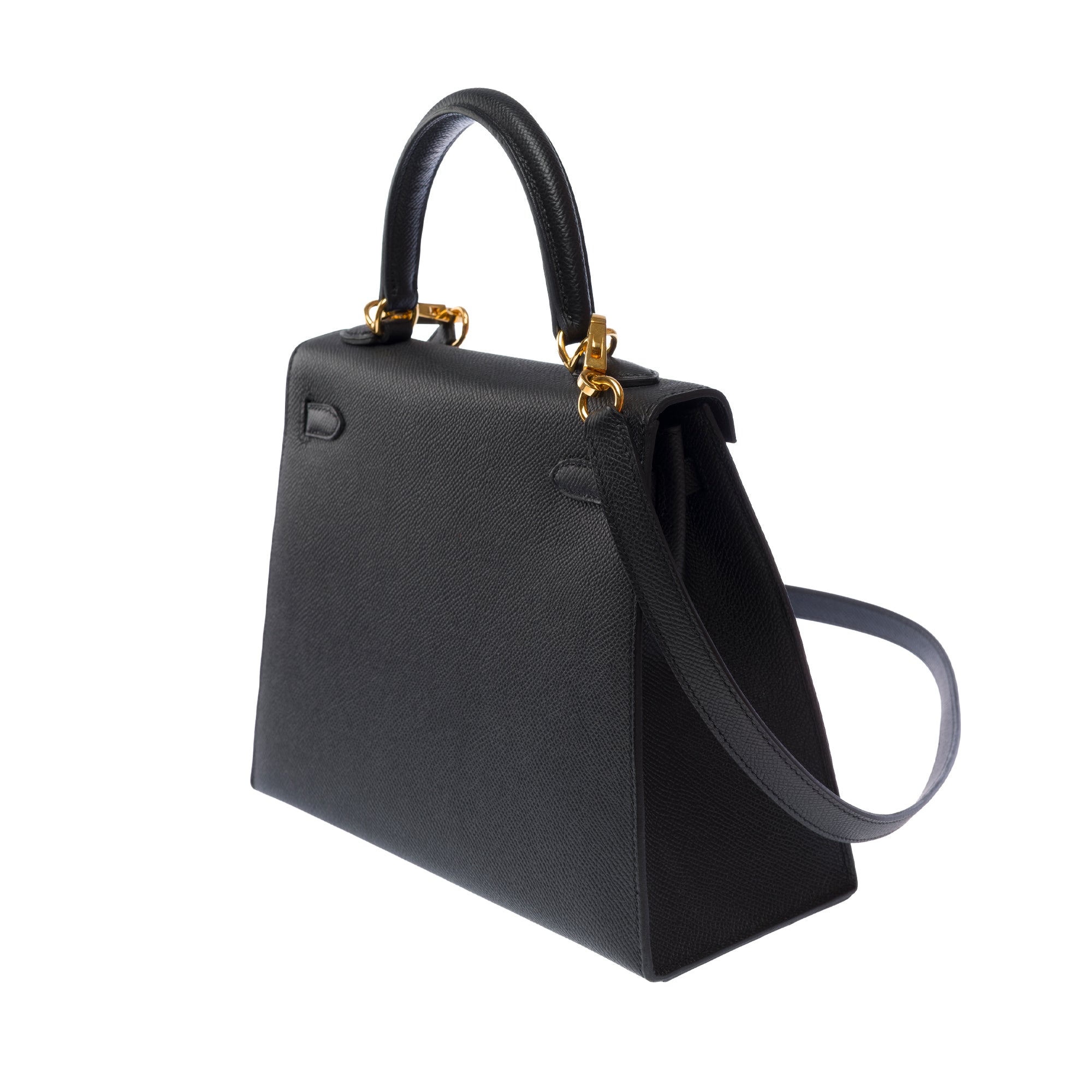Sac HERMES Kelly 25 en Cuir Noir - 103580