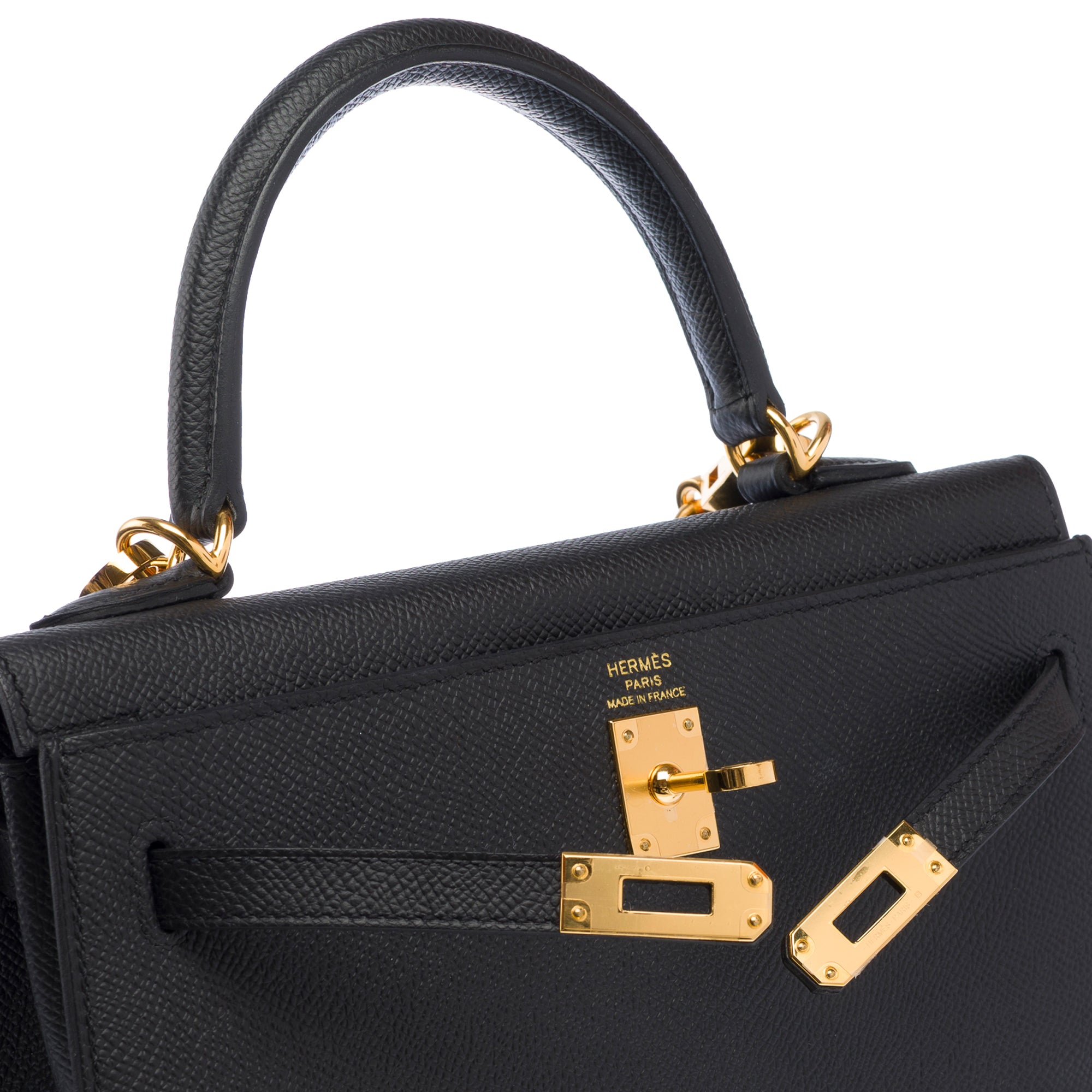 Sac HERMES Kelly 25 en Cuir Noir - 103580
