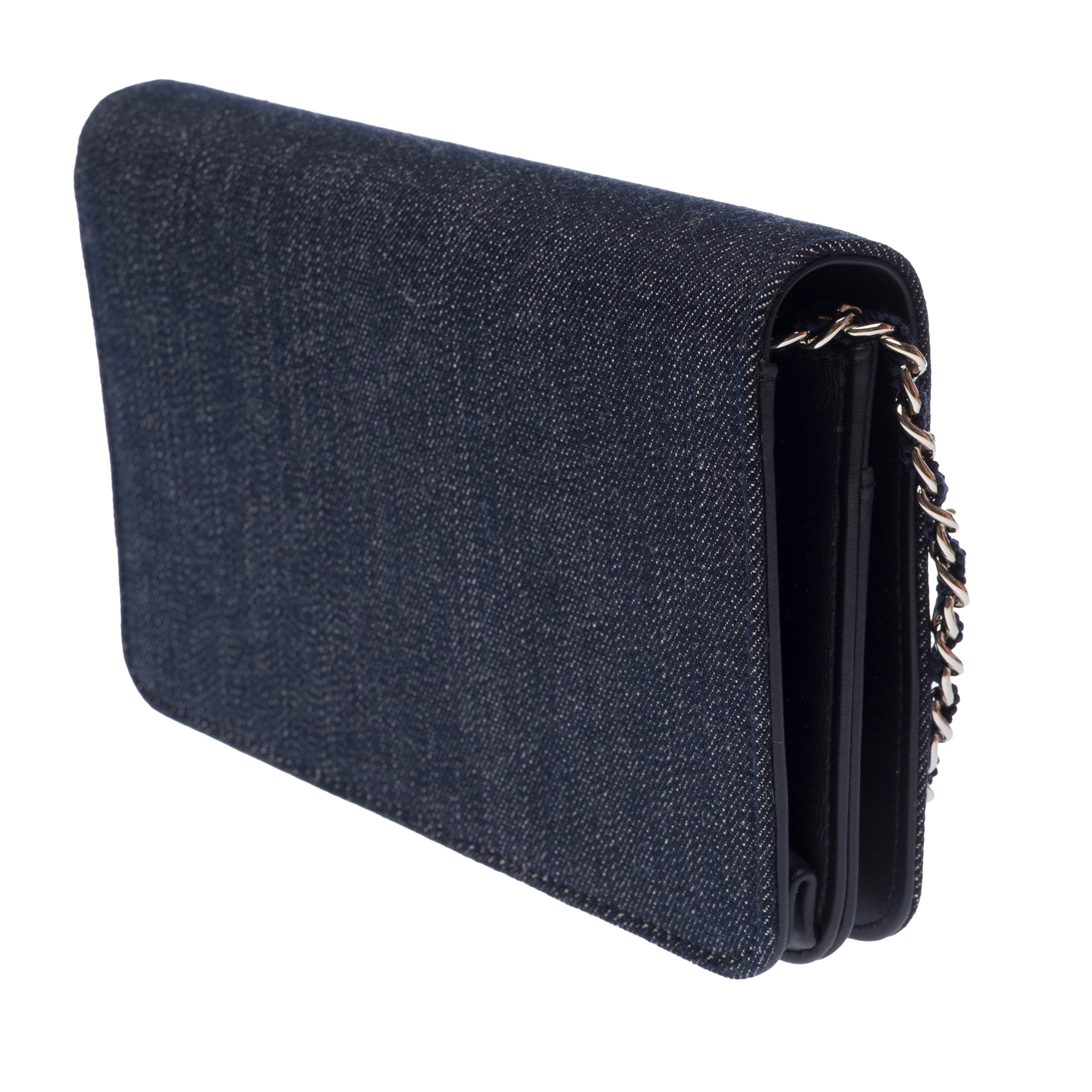 Sac CHANEL Wallet on Chain en Denim Bleu Marine - 103561