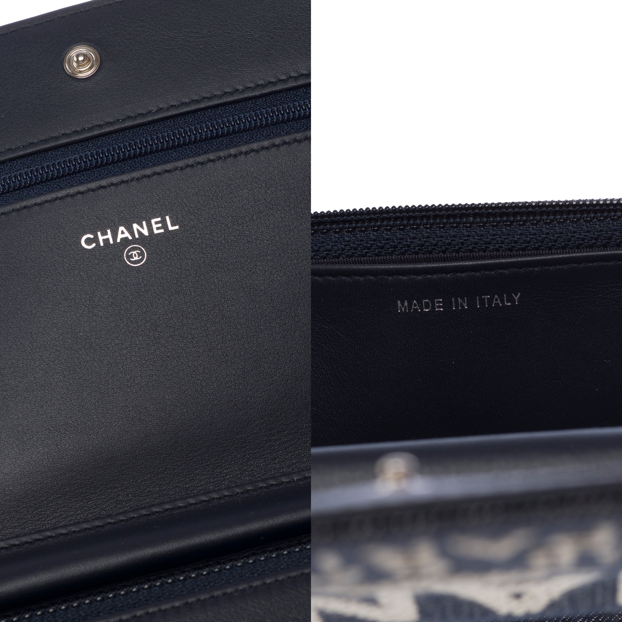 Sac CHANEL Wallet on Chain en Denim Bleu Marine - 103561