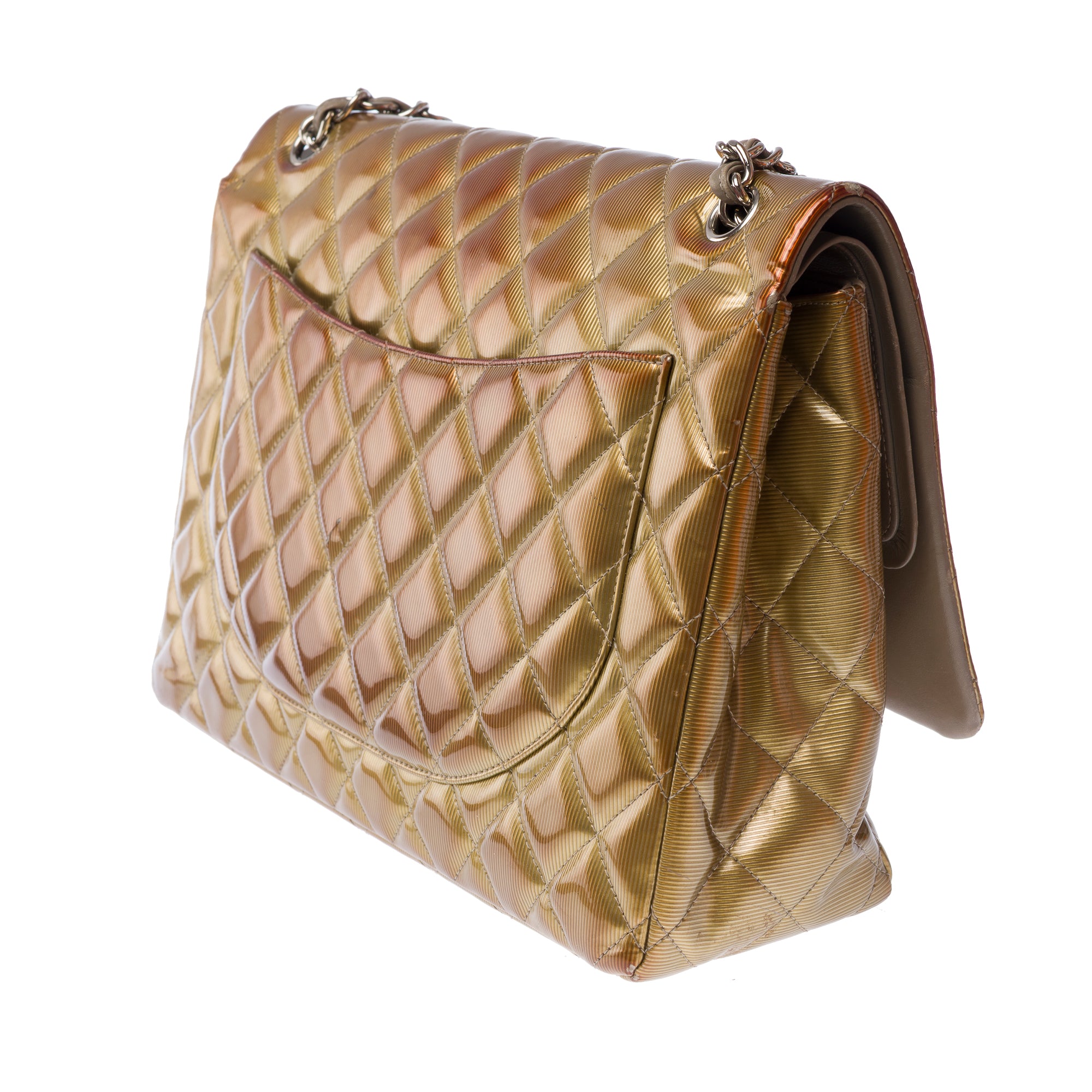 Sac CHANEL Timeless/Classique en Cuir Doré - 103579