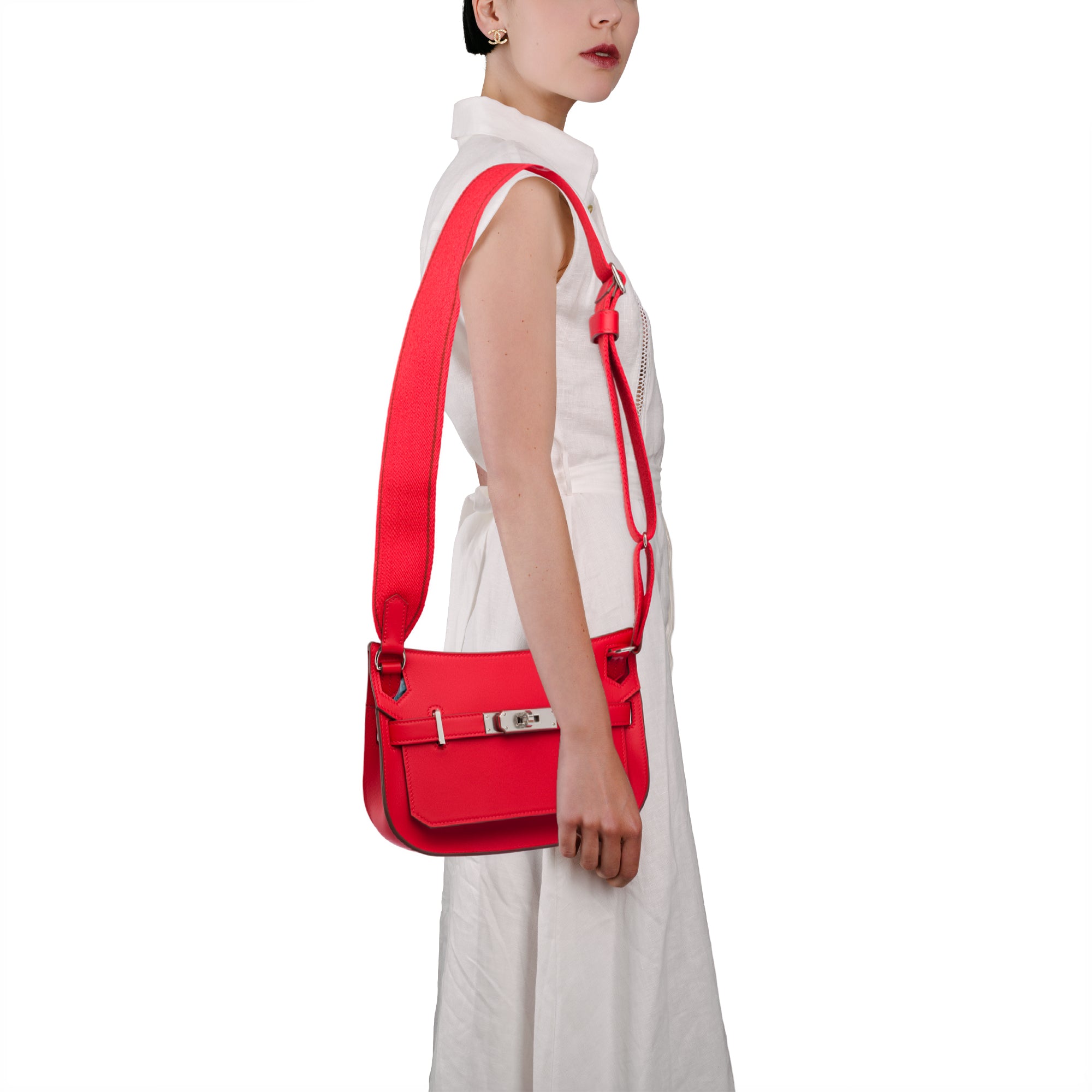 Sac HERMES Jypsiere en Cuir Rouge - 103552