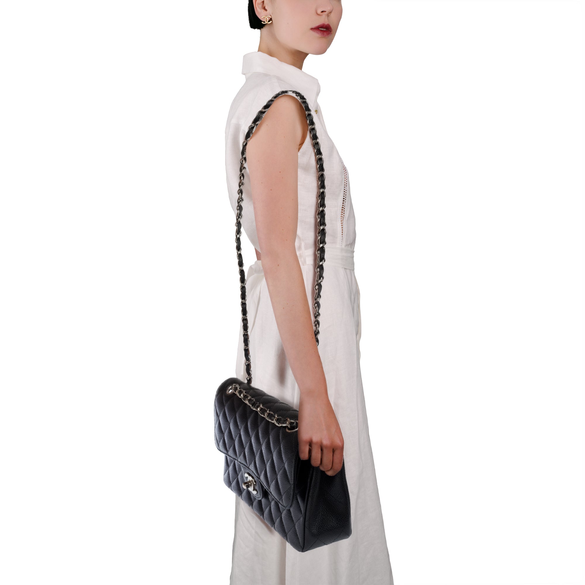 Sac CHANEL Timeless/Classique en Cuir Noir - 103555
