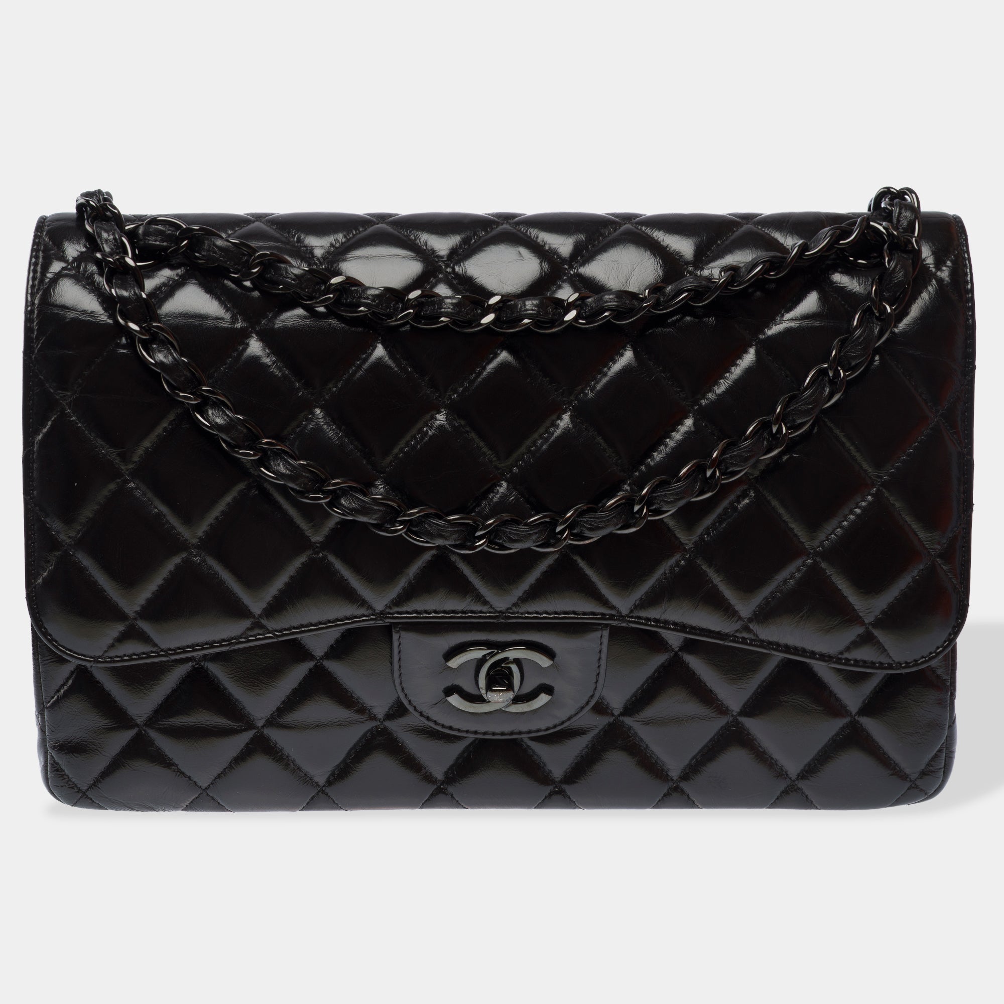 Sac CHANEL Timeless/Classique en Cuir Noir - 103536