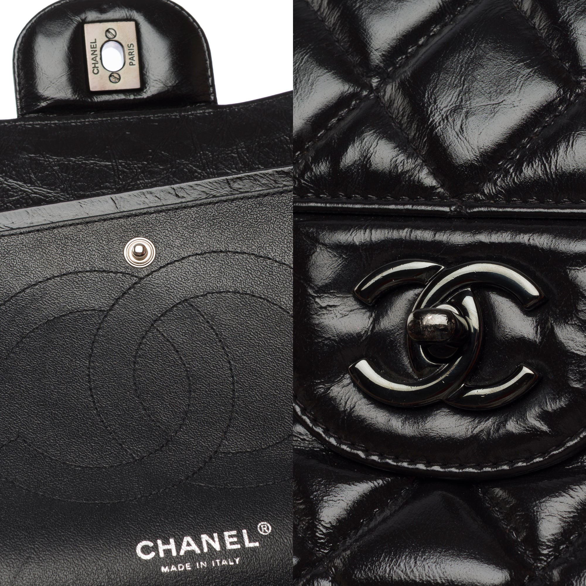 Sac CHANEL Timeless/Classique en Cuir Noir - 103536