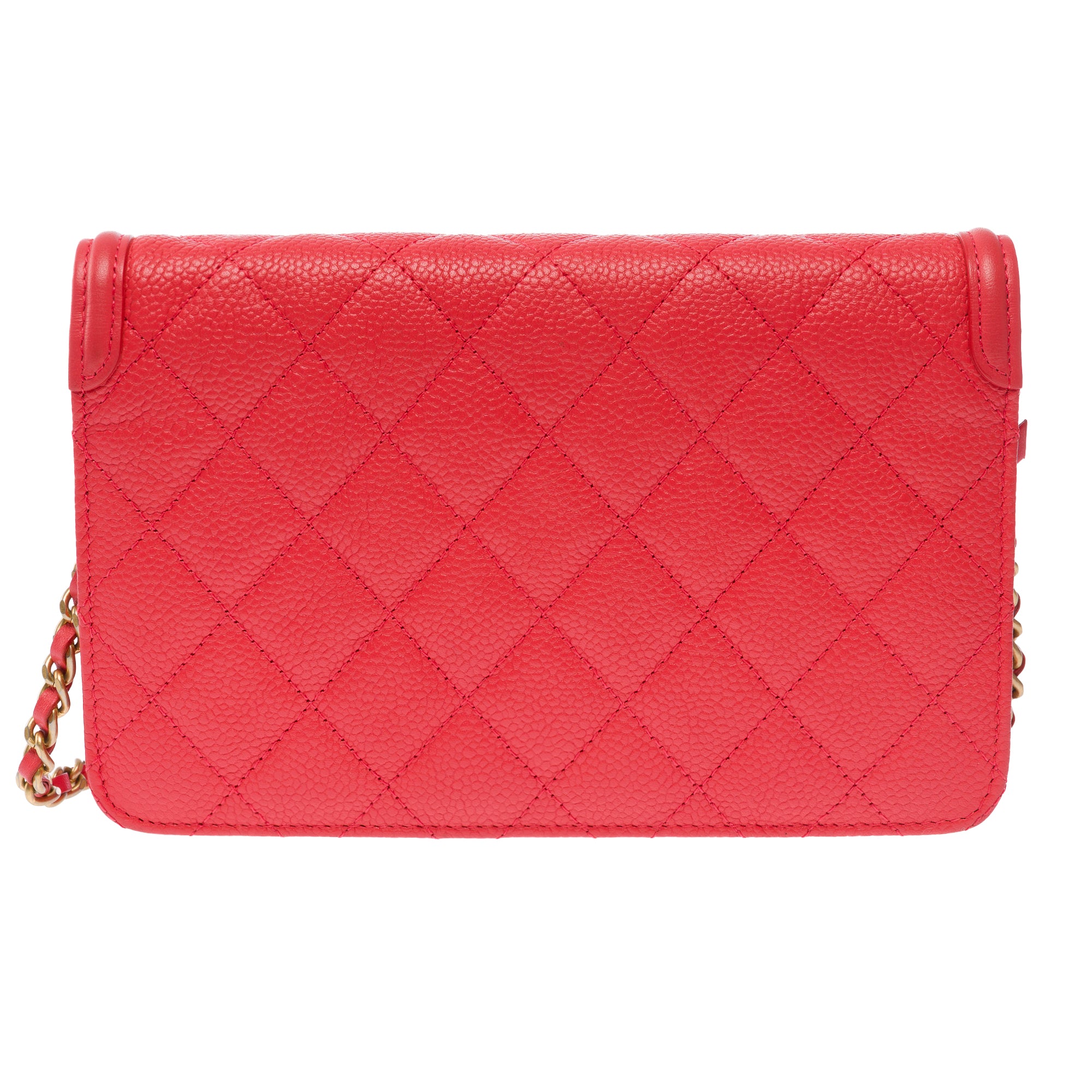Sac CHANEL Wallet on Chain en Cuir Rouge - 103564