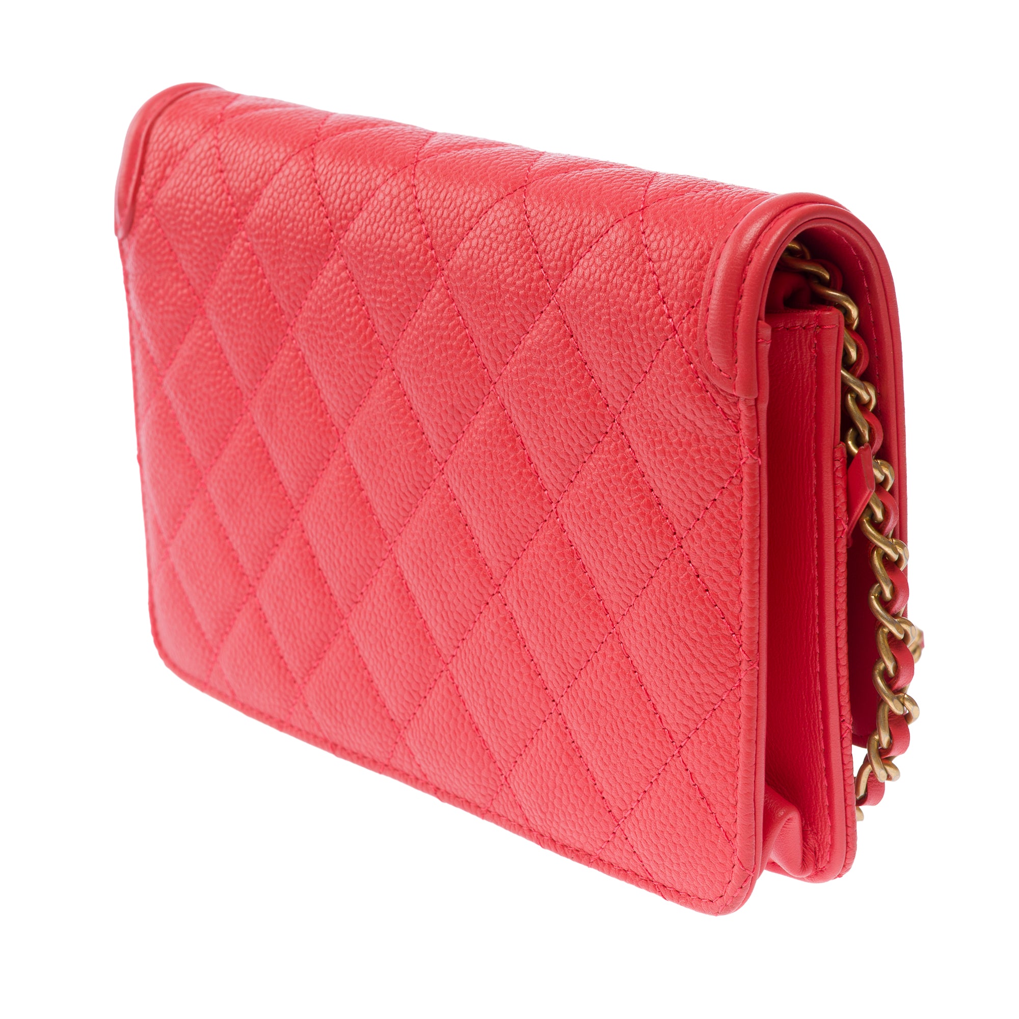 Sac CHANEL Wallet on Chain en Cuir Rouge - 103564