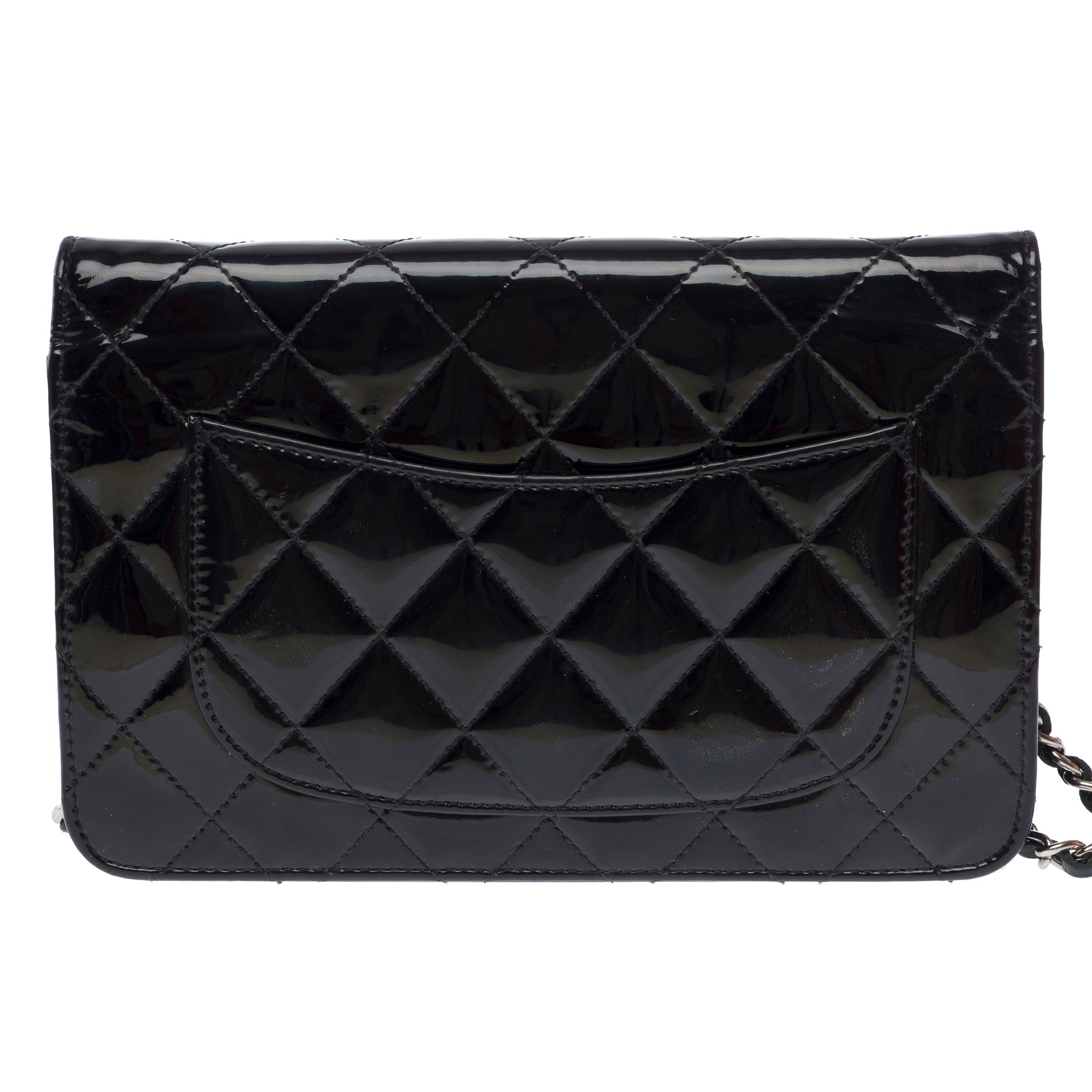 Sac CHANEL Wallet on Chain en Cuir Noir - 103550