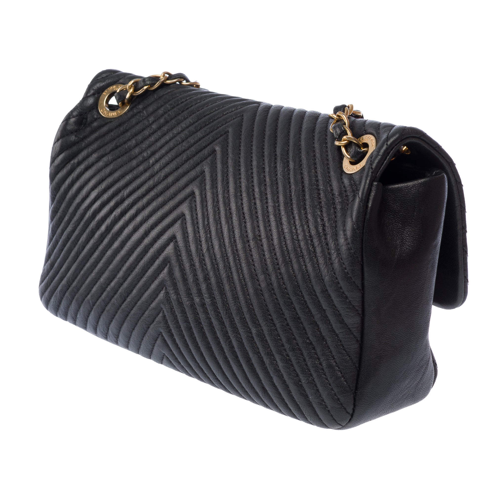 Sac CHANEL Timeless/Classique en Cuir Noir - 103574
