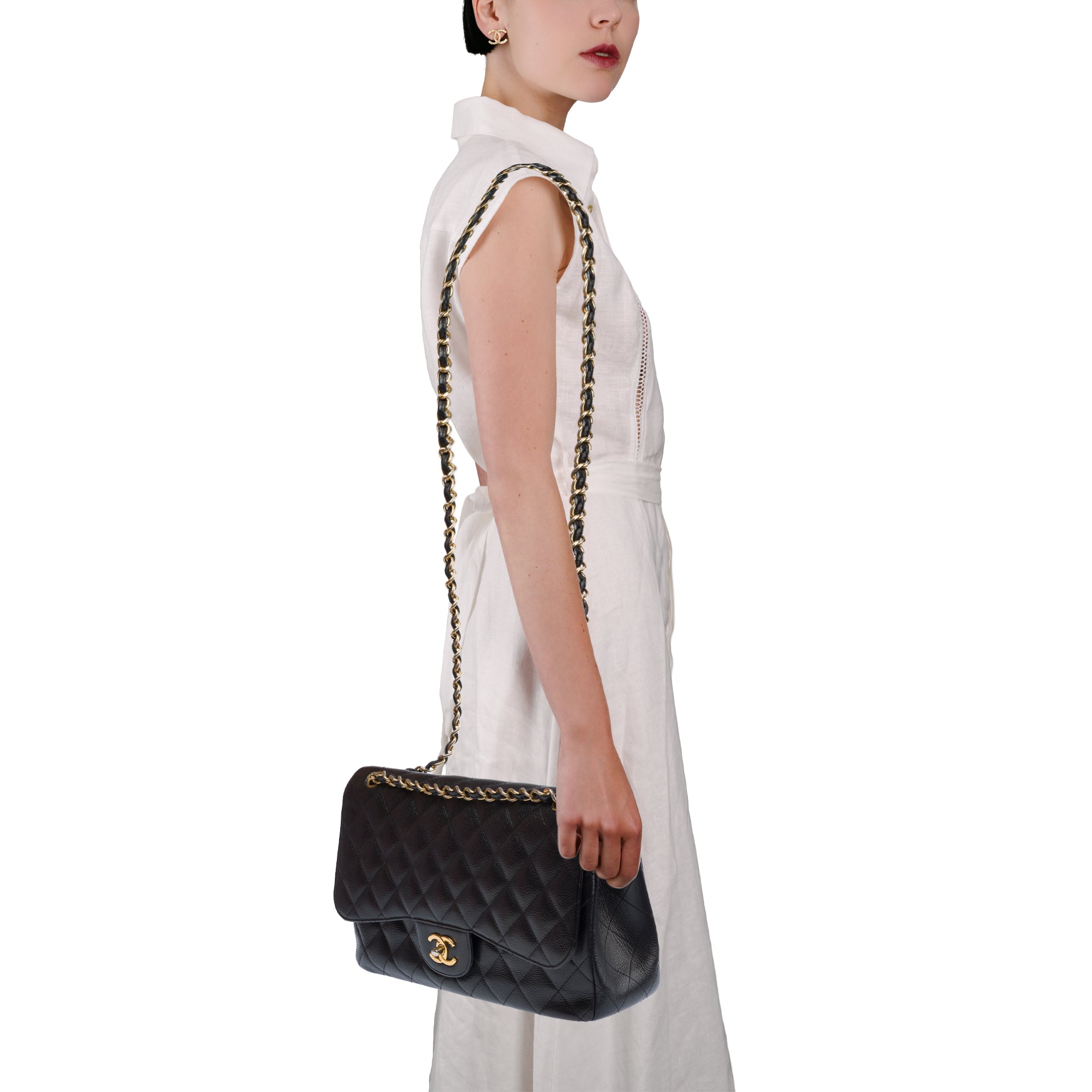 Sac CHANEL Timeless/Classique en Cuir Noir - 103543