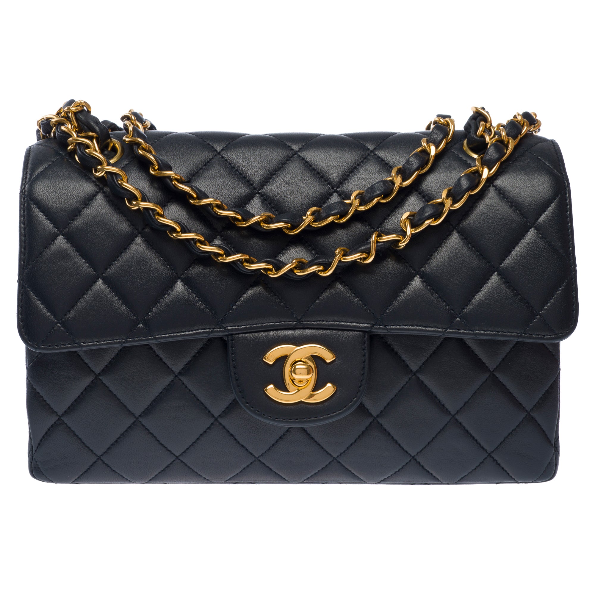 Sac CHANEL Timeless/Classique en Cuir Bleu Marine - 103529