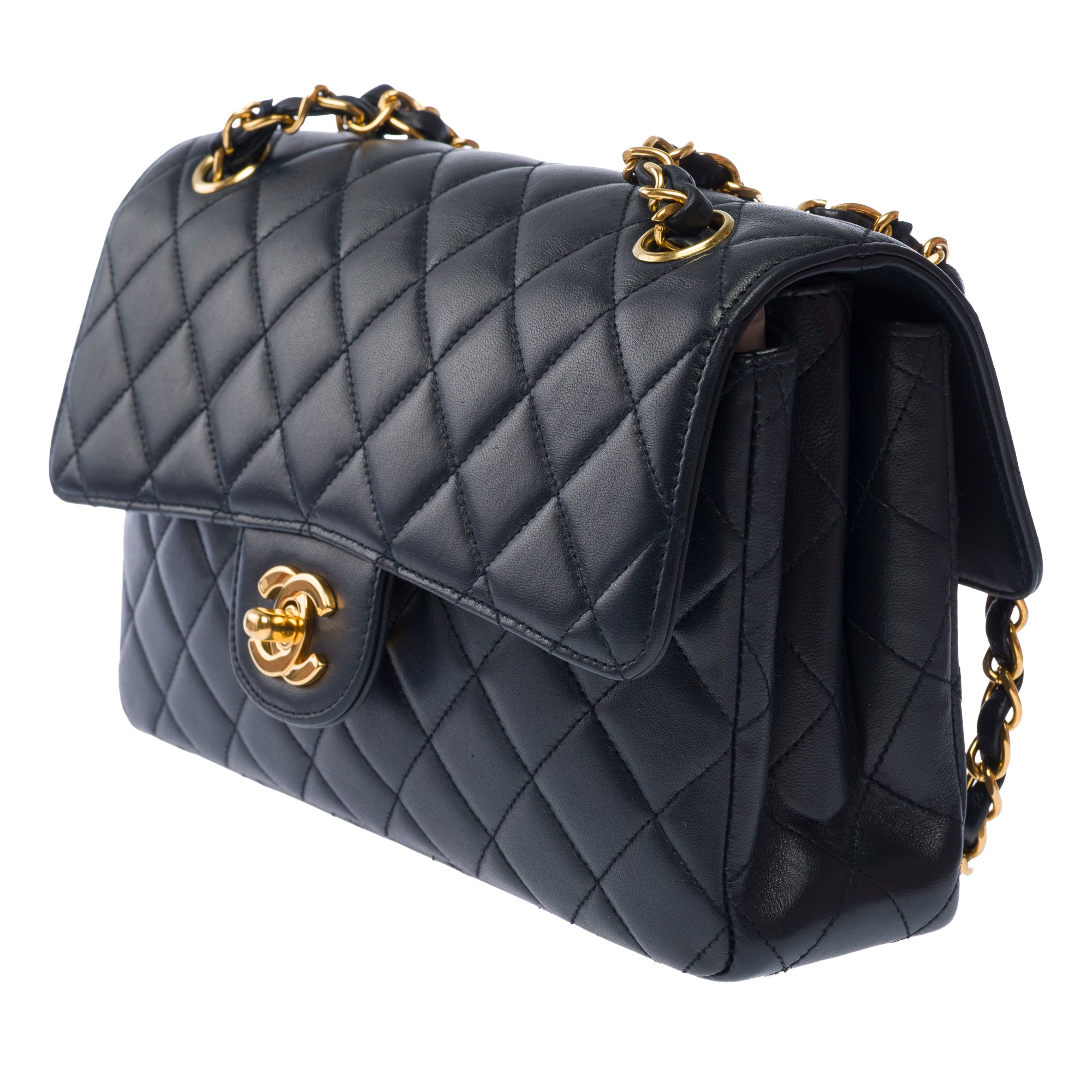 Sac CHANEL Timeless/Classique en Cuir Bleu Marine - 103529