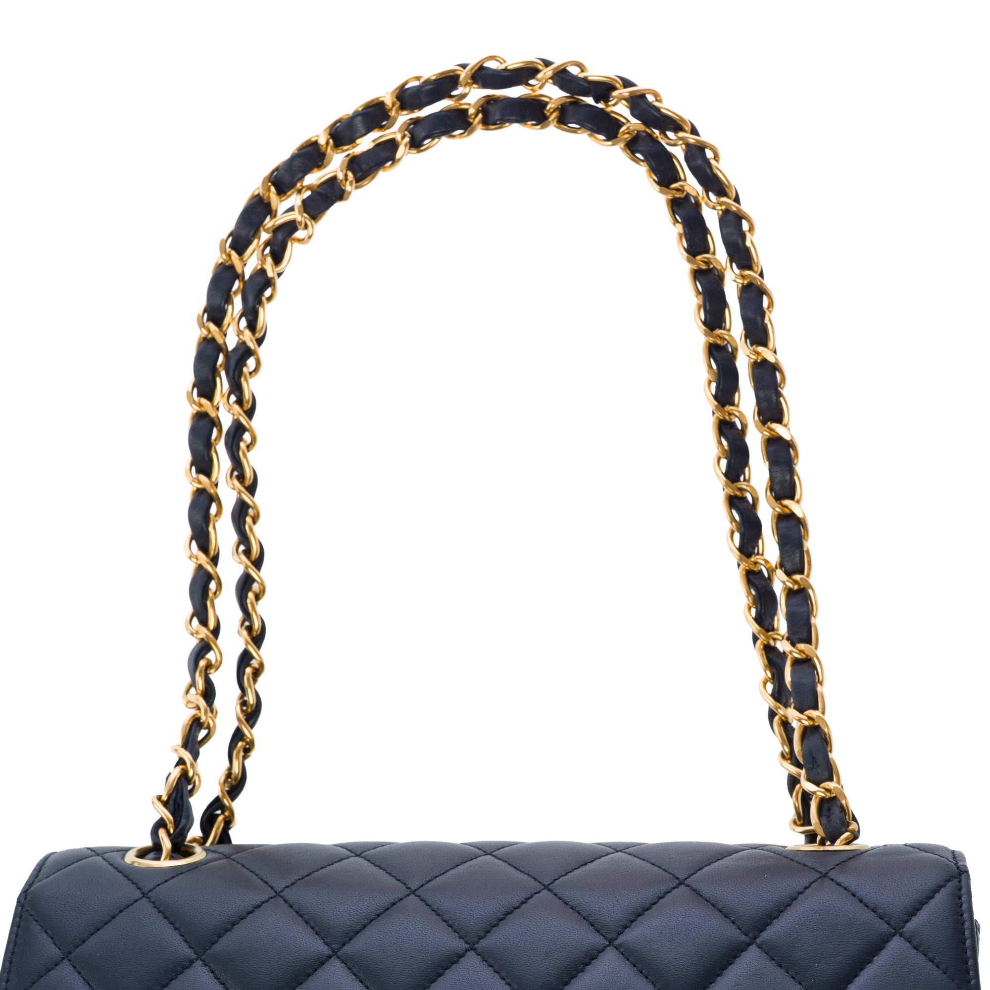 Sac CHANEL Timeless/Classique en Cuir Bleu Marine - 103529