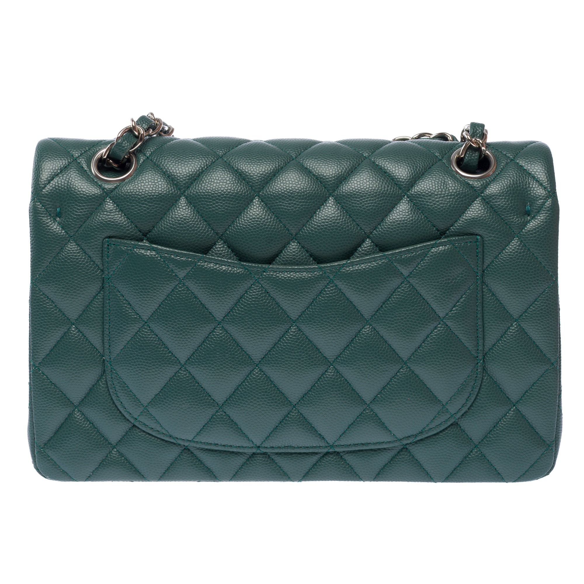 Sac CHANEL Timeless/Classique en Cuir Vert - 103585