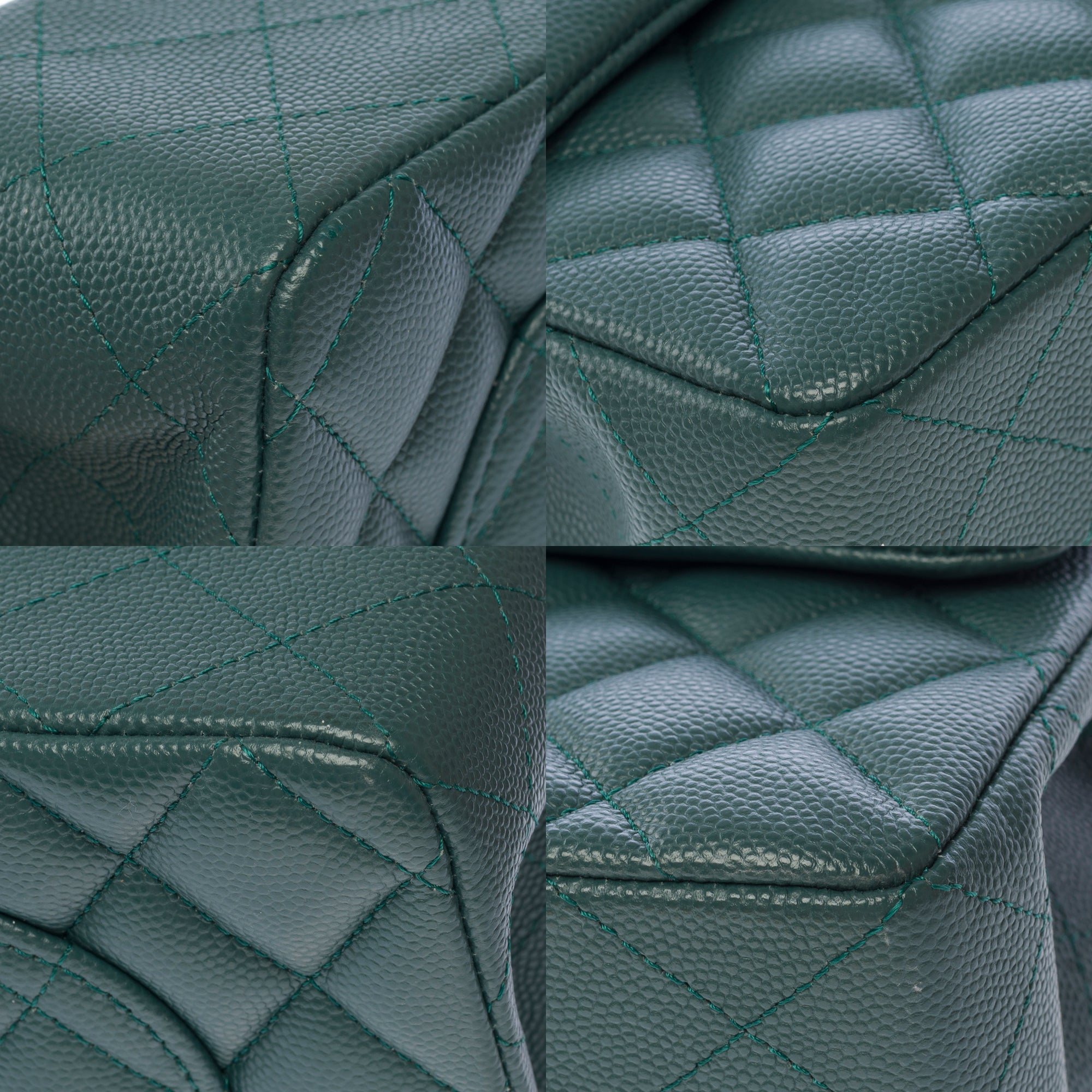 Sac CHANEL Timeless/Classique en Cuir Vert - 103585