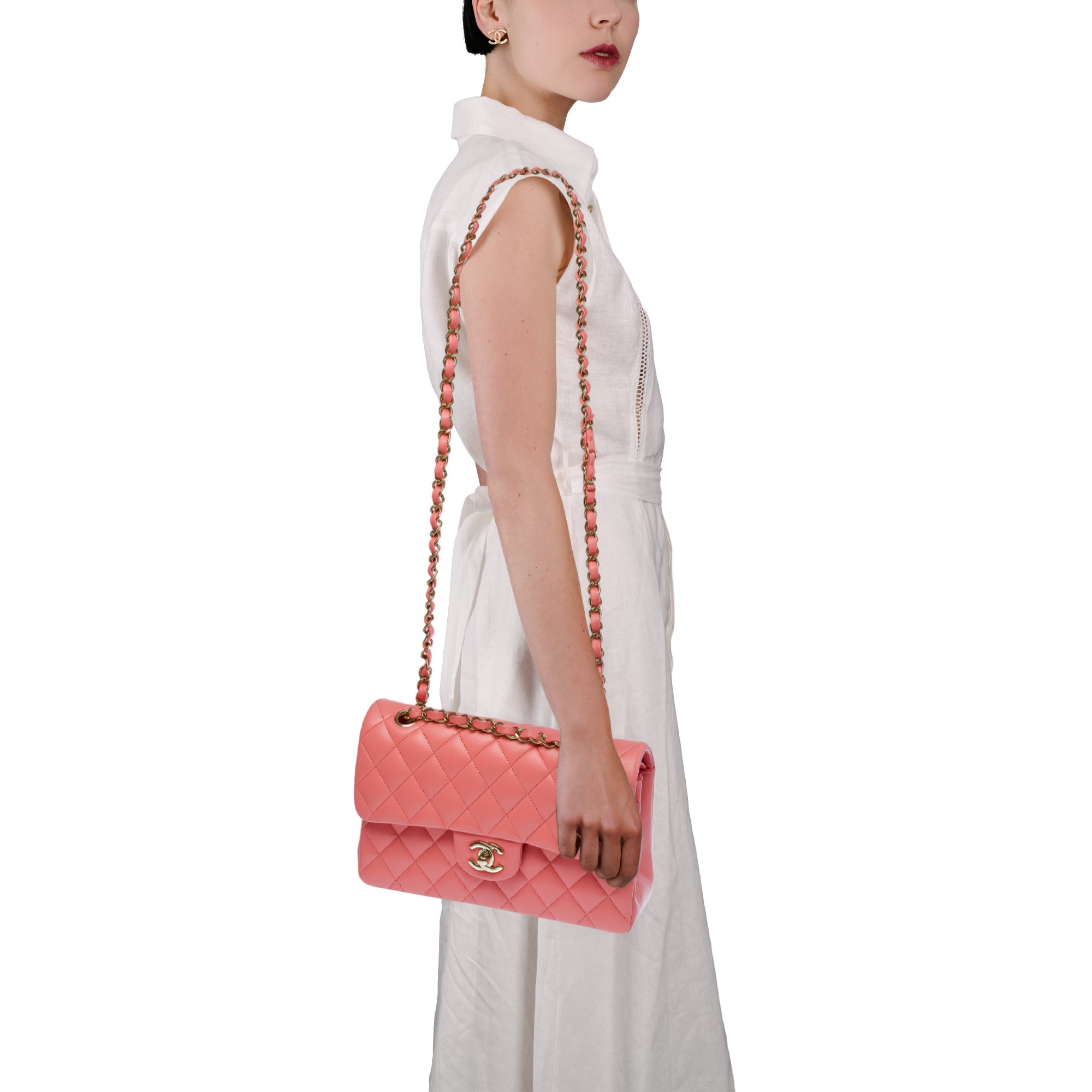 Sac CHANEL Timeless/Classique en Cuir Rose - 103587