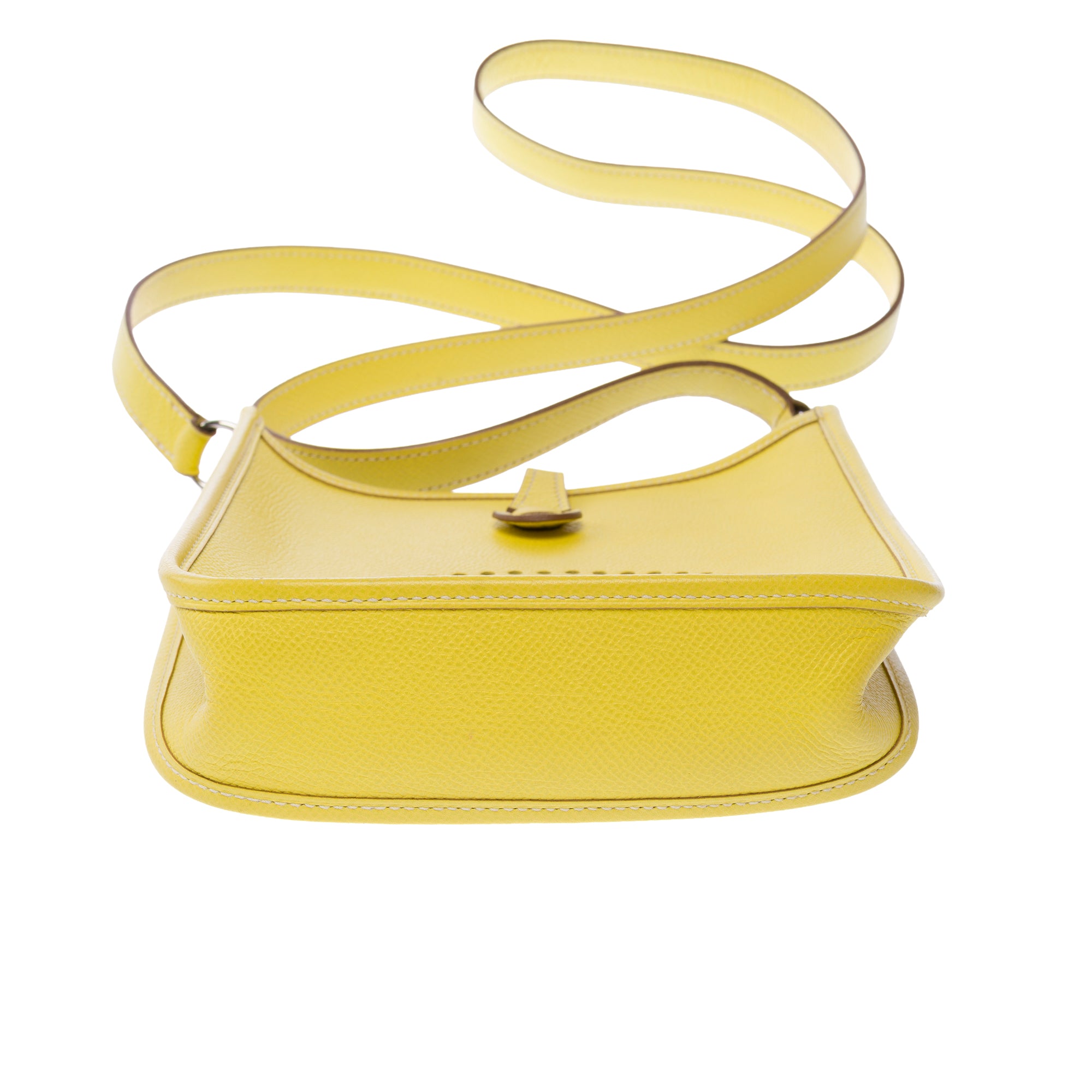 Sac HERMES Mini Evelyne en Cuir Jaune - 103591