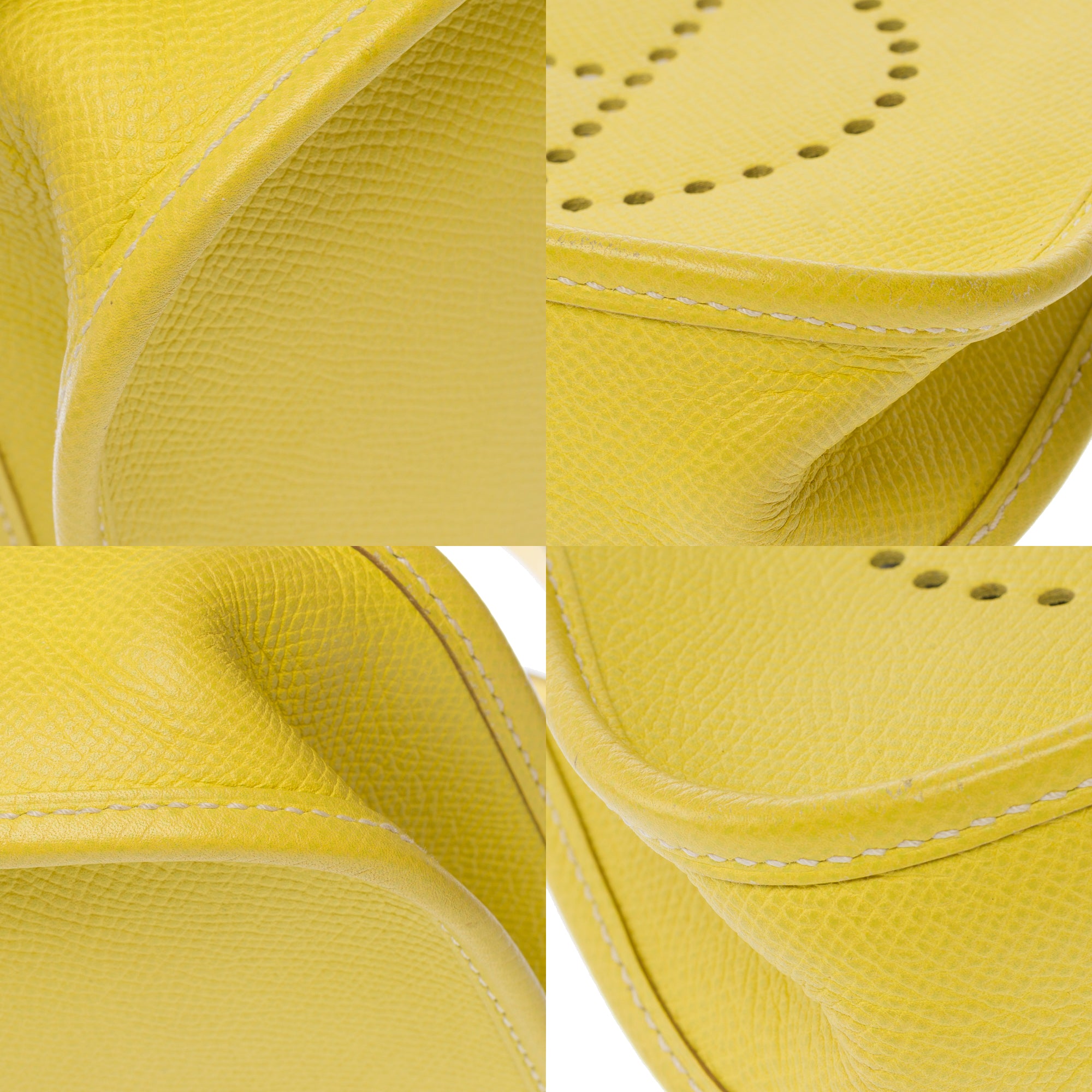 Sac HERMES Mini Evelyne en Cuir Jaune - 103591
