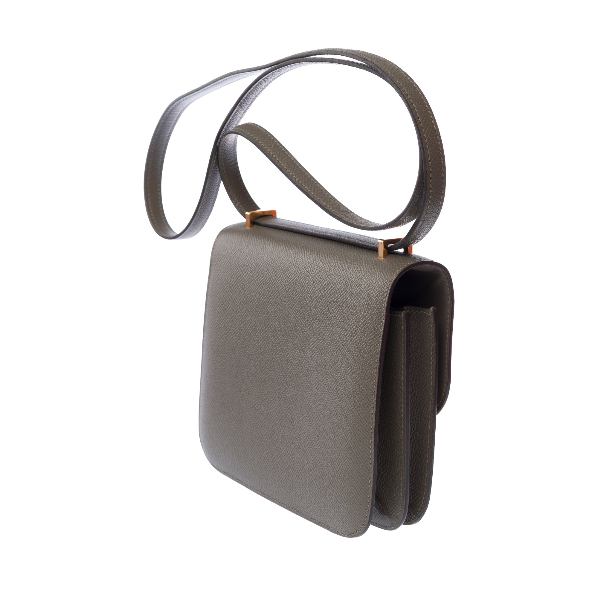 Sac HERMES Constance en Cuir Gris - 103629