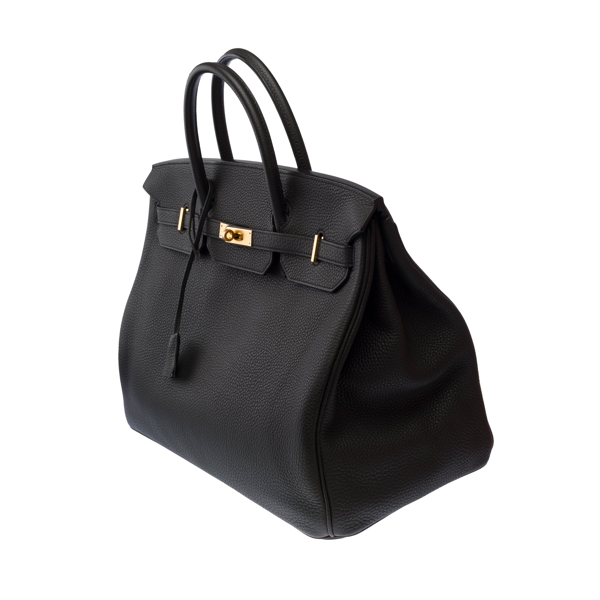 Sac HERMES Birkin 40 en Cuir Noir - 103624