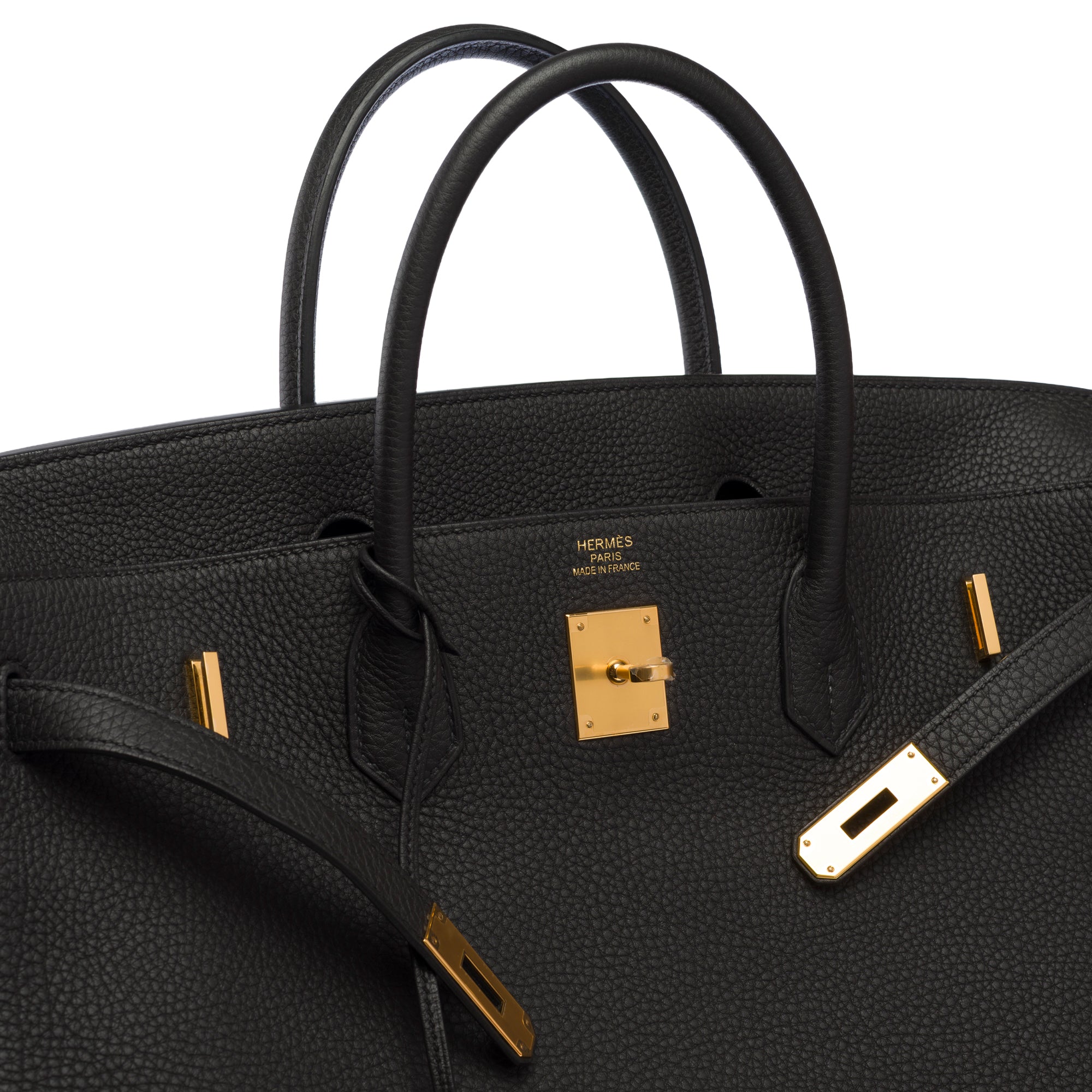 Sac HERMES Birkin 40 en Cuir Noir - 103624