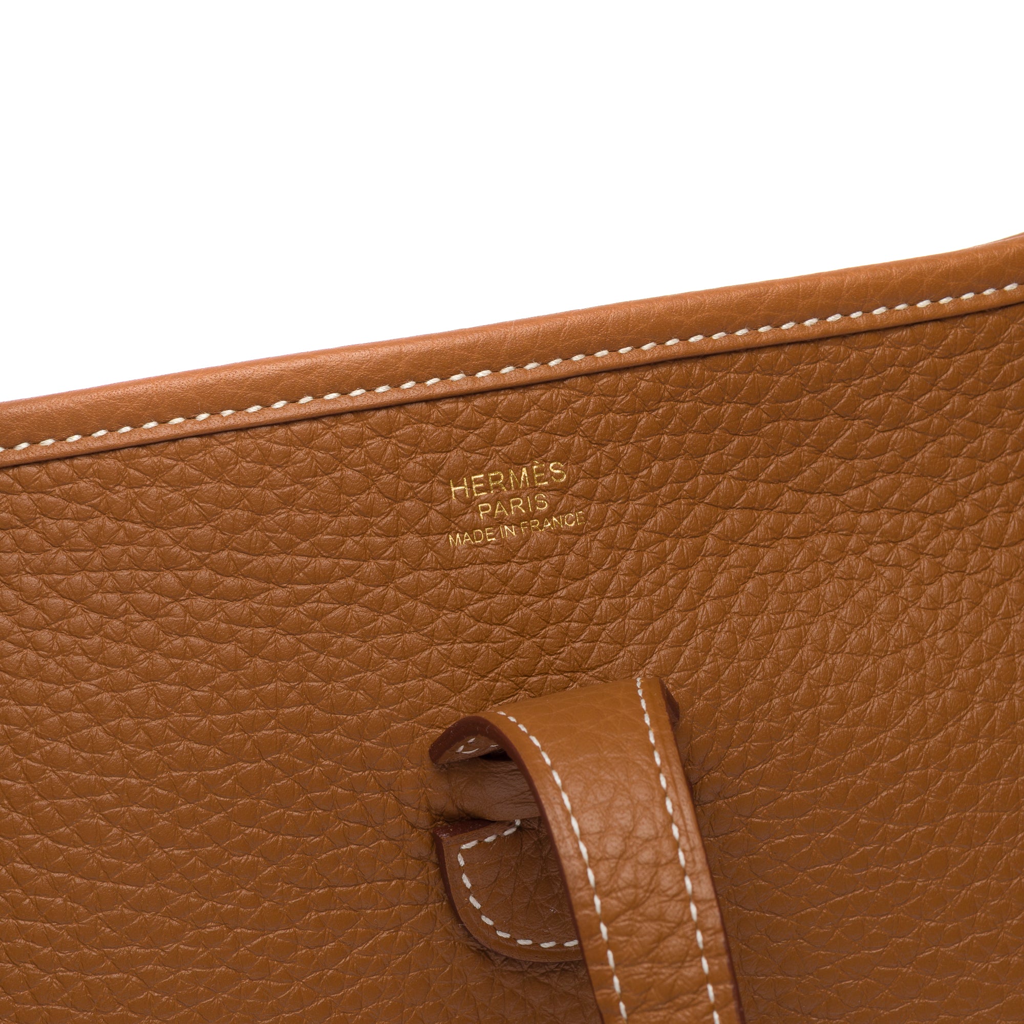Sac HERMES Evelyne en Cuir Doré - 103621