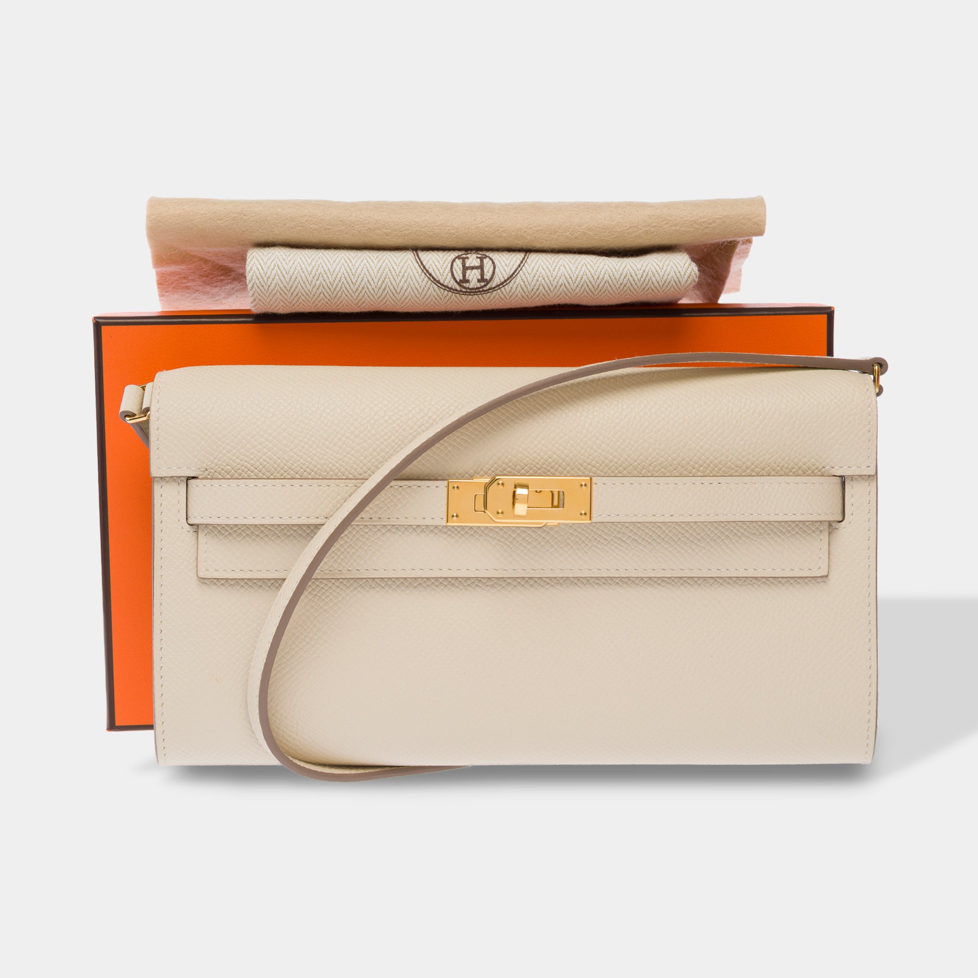 Sac HERMES Kelly to go en Cuir Blanc - 103617