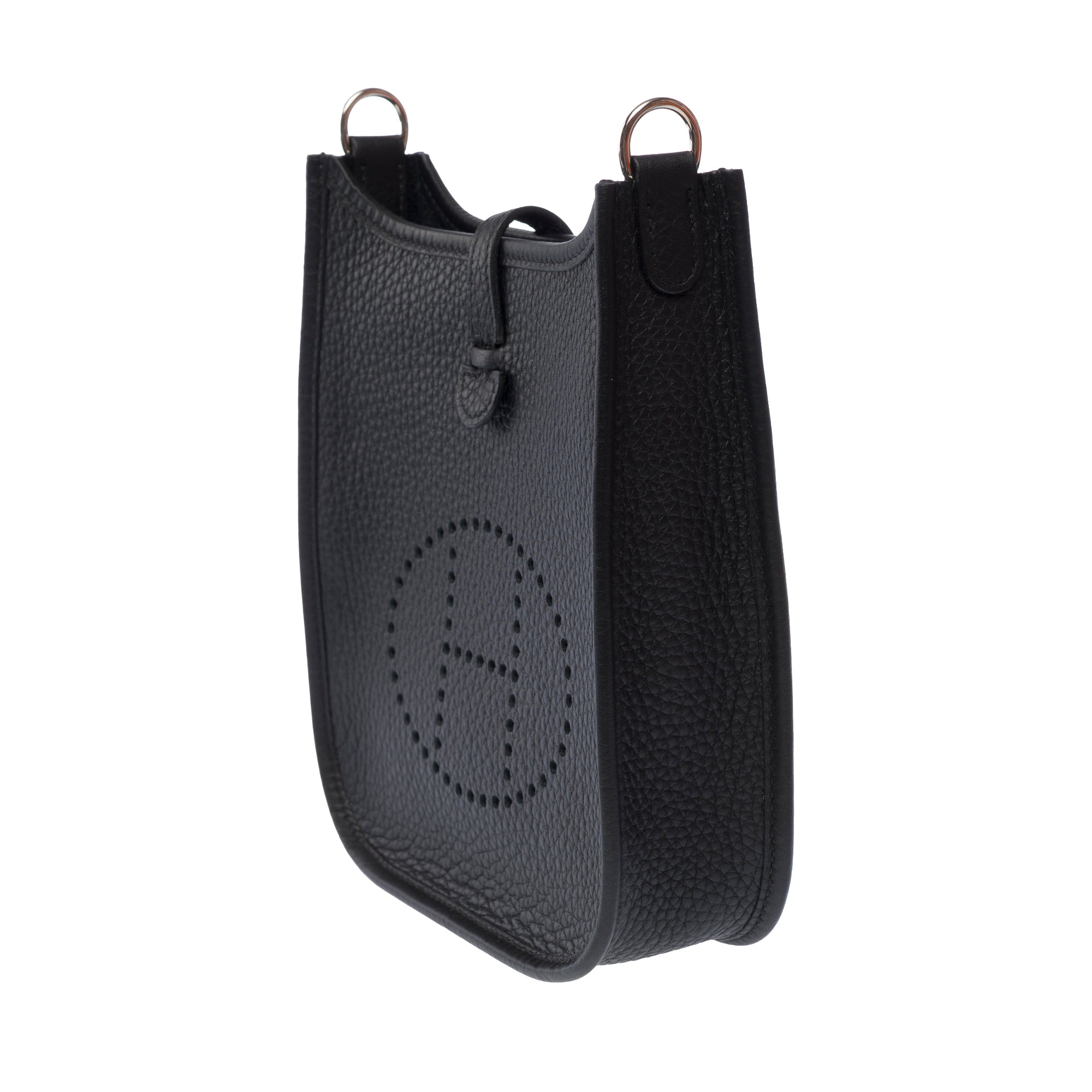Sac HERMES Mini Evelyne en Cuir Noir - 103616