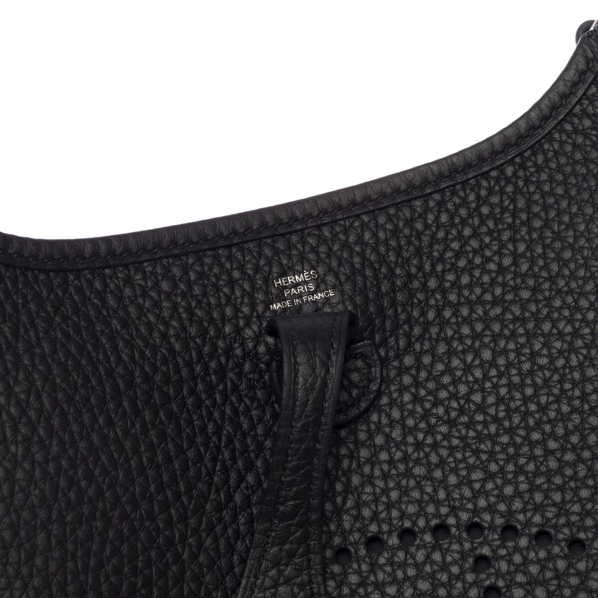 Sac HERMES Mini Evelyne en Cuir Noir - 103616