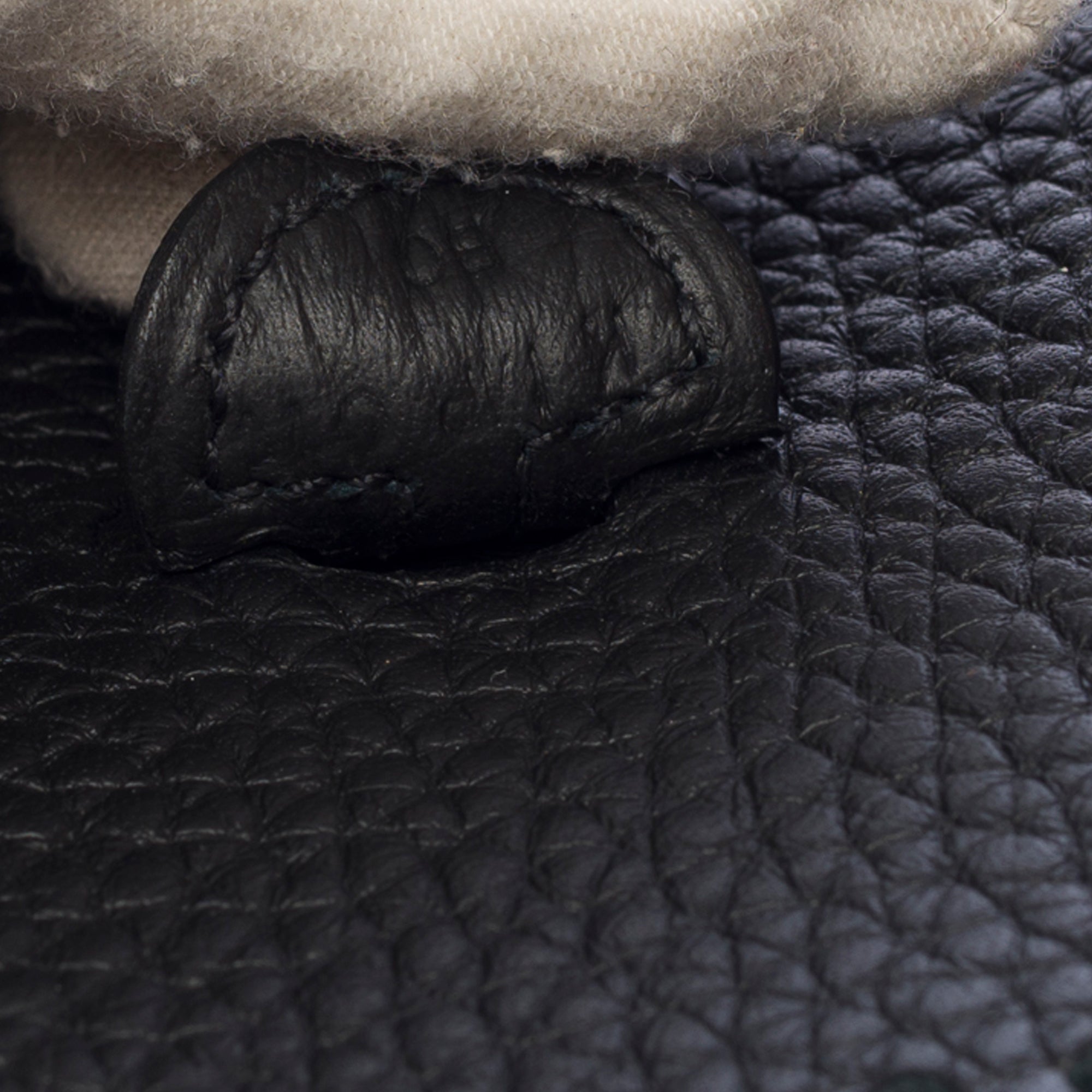 Sac HERMES Mini Evelyne en Cuir Noir - 103616