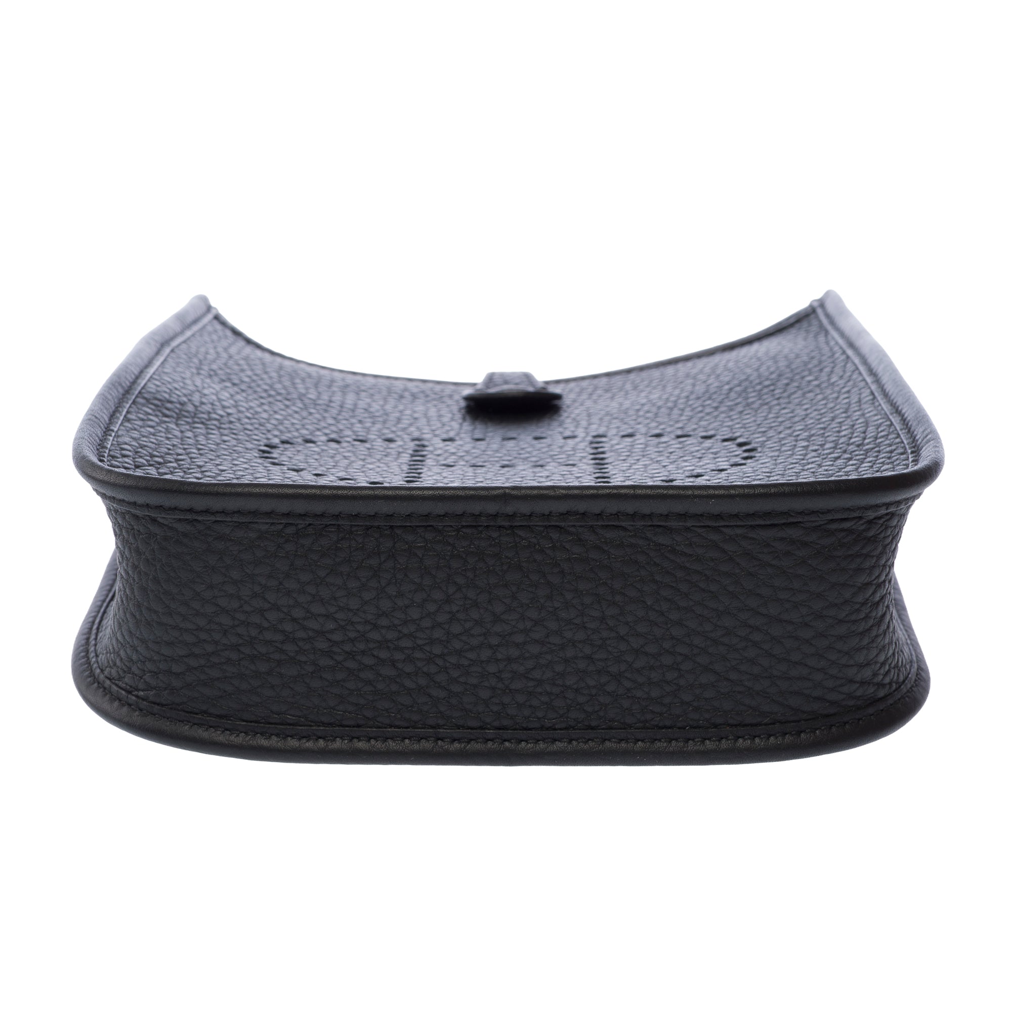 Sac HERMES Mini Evelyne en Cuir Noir - 103616