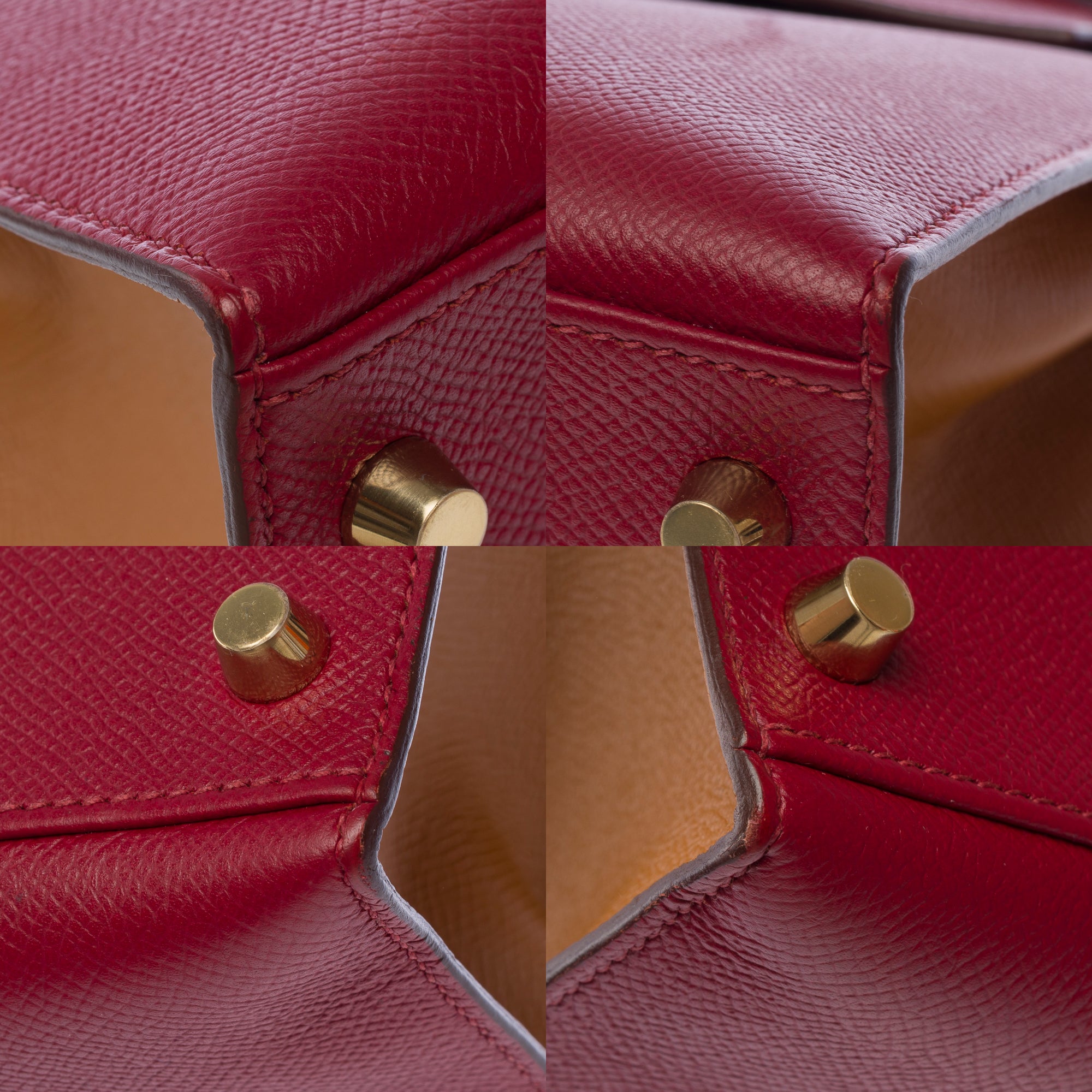 Sac HERMES Kelly 28 en Cuir Rouge - 103584