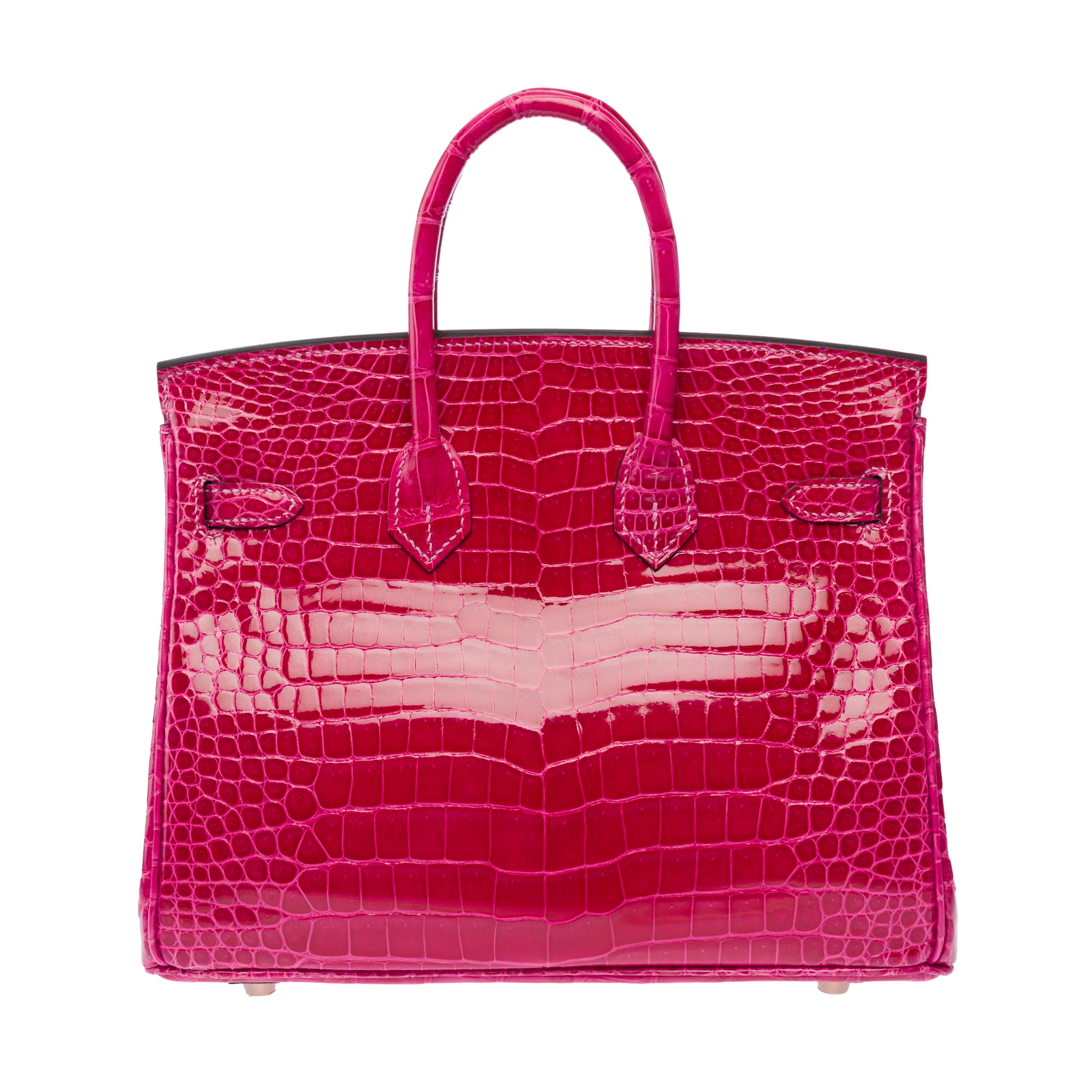 Sac HERMES Birkin 25 en Cuirs exotiques Rose - 103600